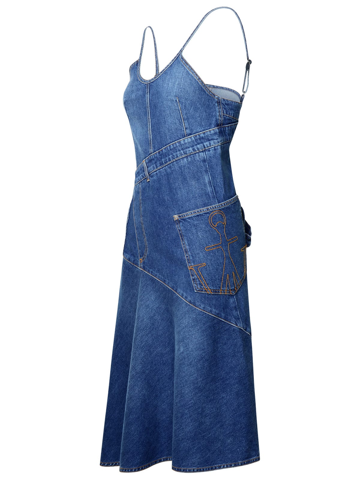 Shop Jw Anderson Blue Cotton Dress