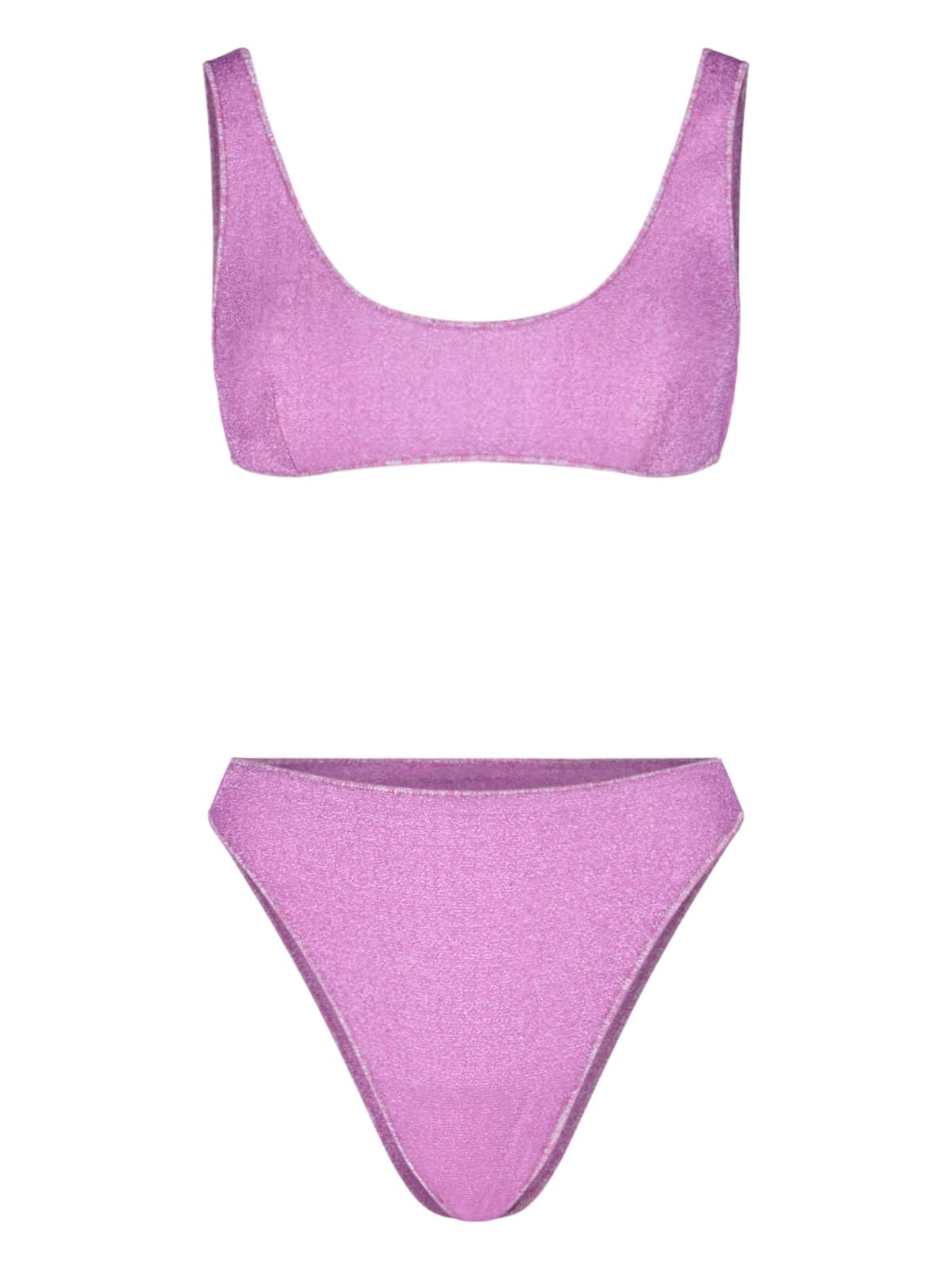 Shop Oseree Lumière Sporty Sunday Bikini Set In Purple