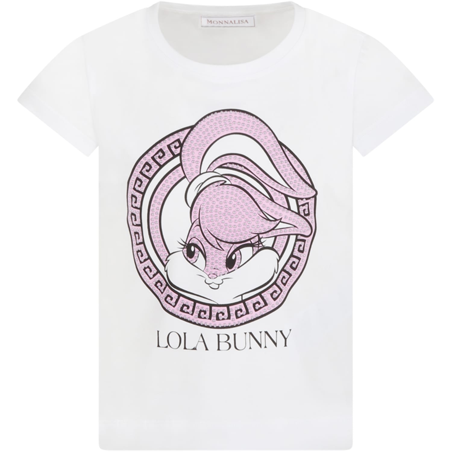 Monnalisa White T-shirt For Girl With Lola Bunny