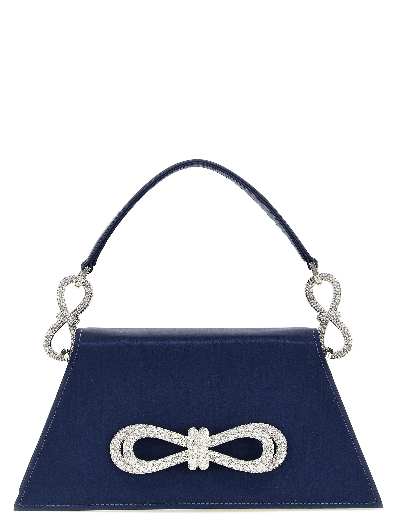 Shop Mach &amp; Mach Double Bow Handbag In Blue