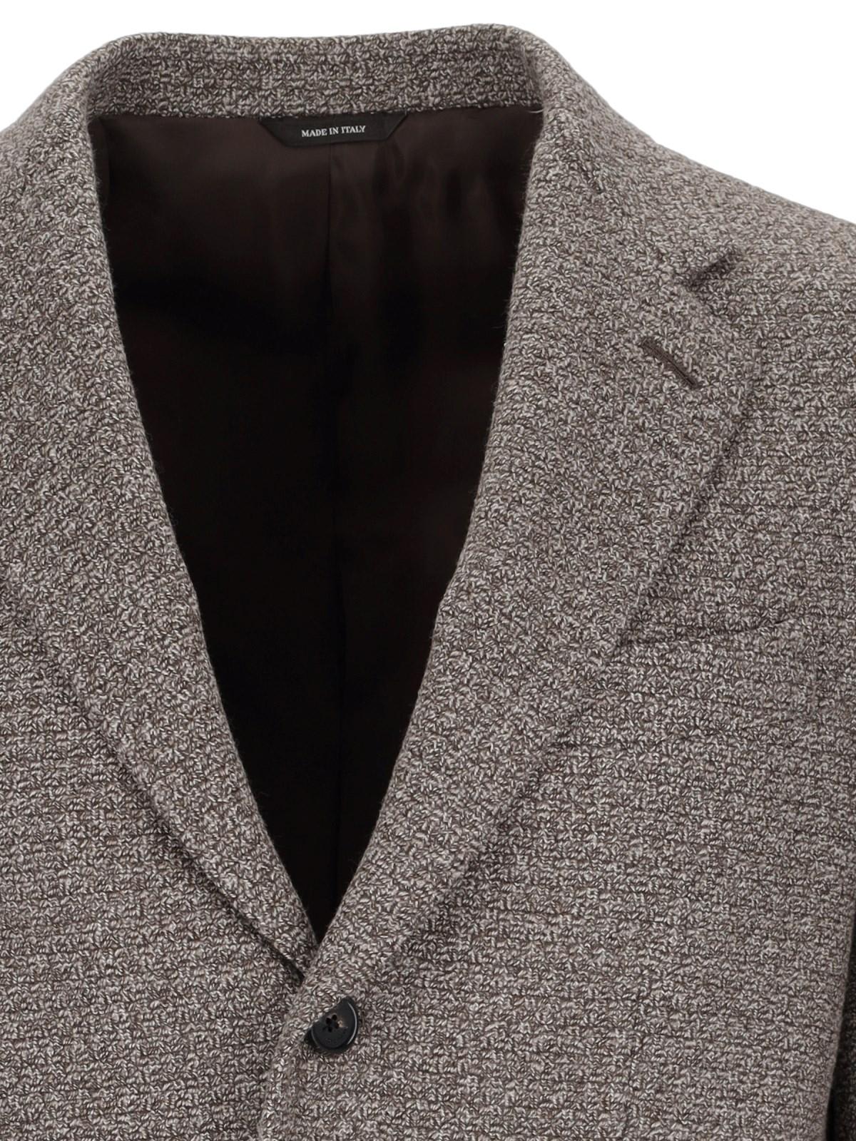 Shop Loro Piana Single-breasted Virgin Wool Blazer In Natural Dark Brown