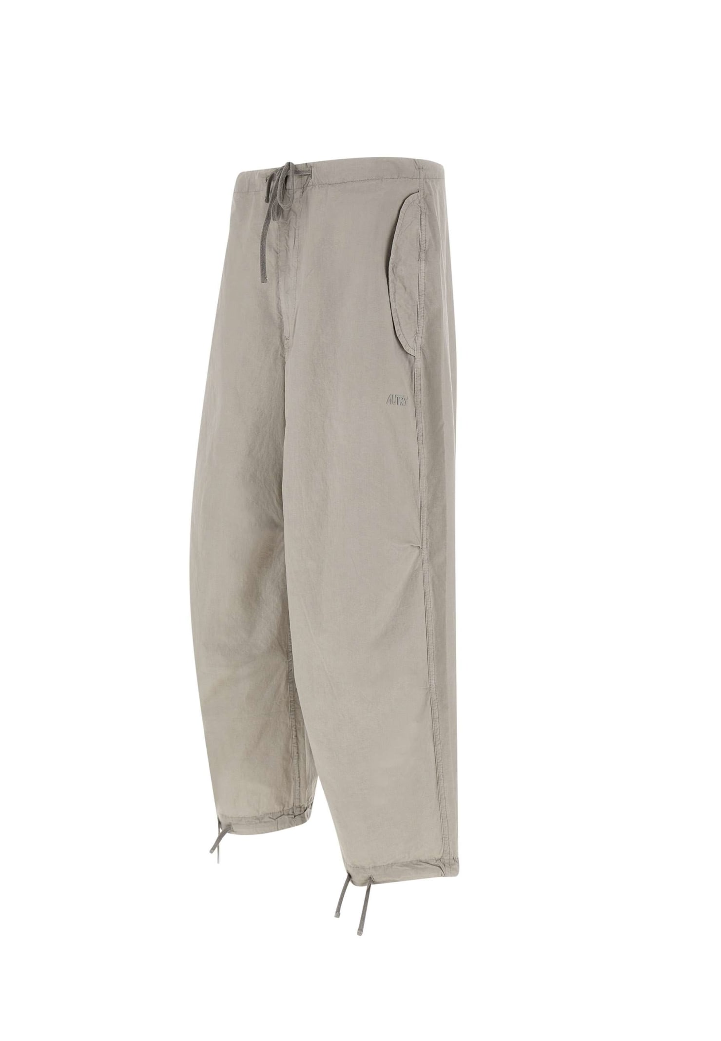 Shop Autry Main Man Cotton Trousers In Grey