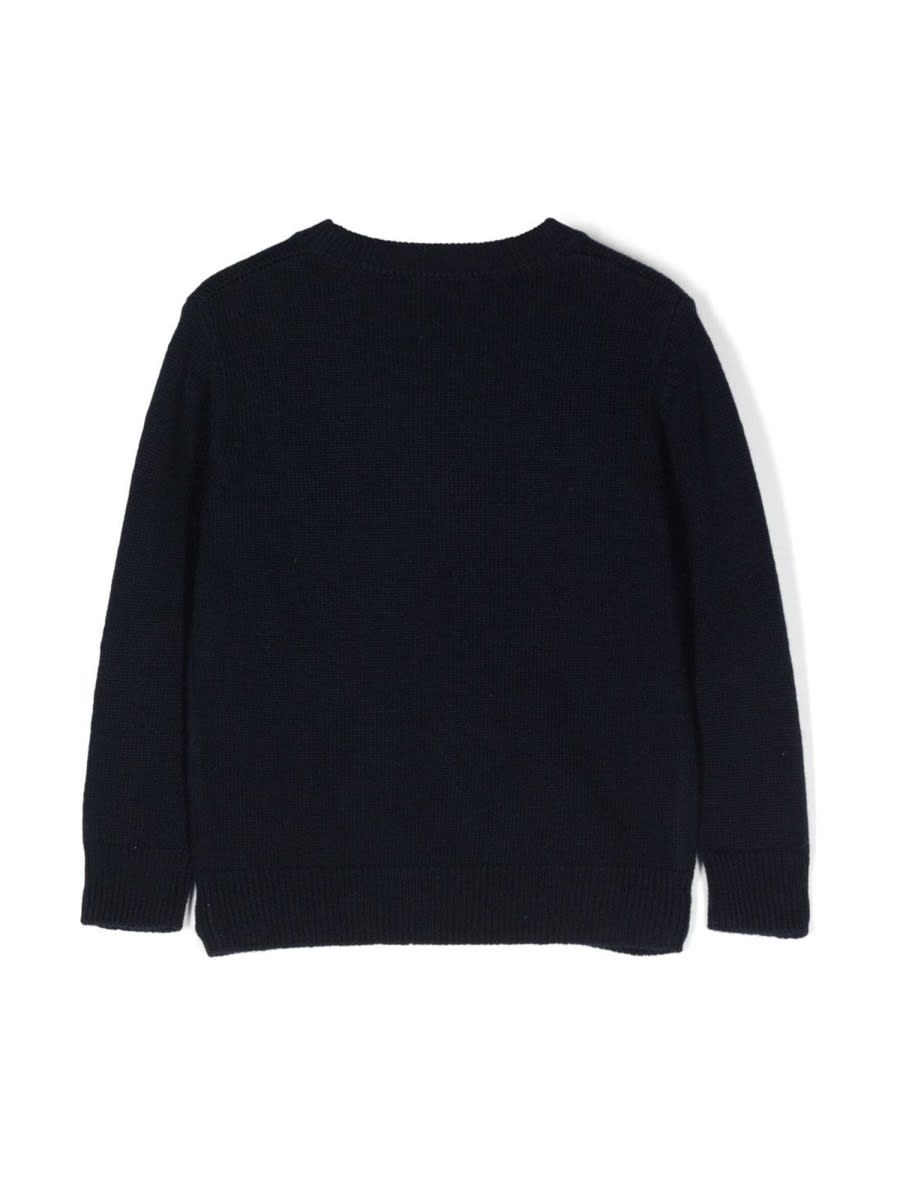 Shop Il Gufo Robin Choker Pullover In Blue