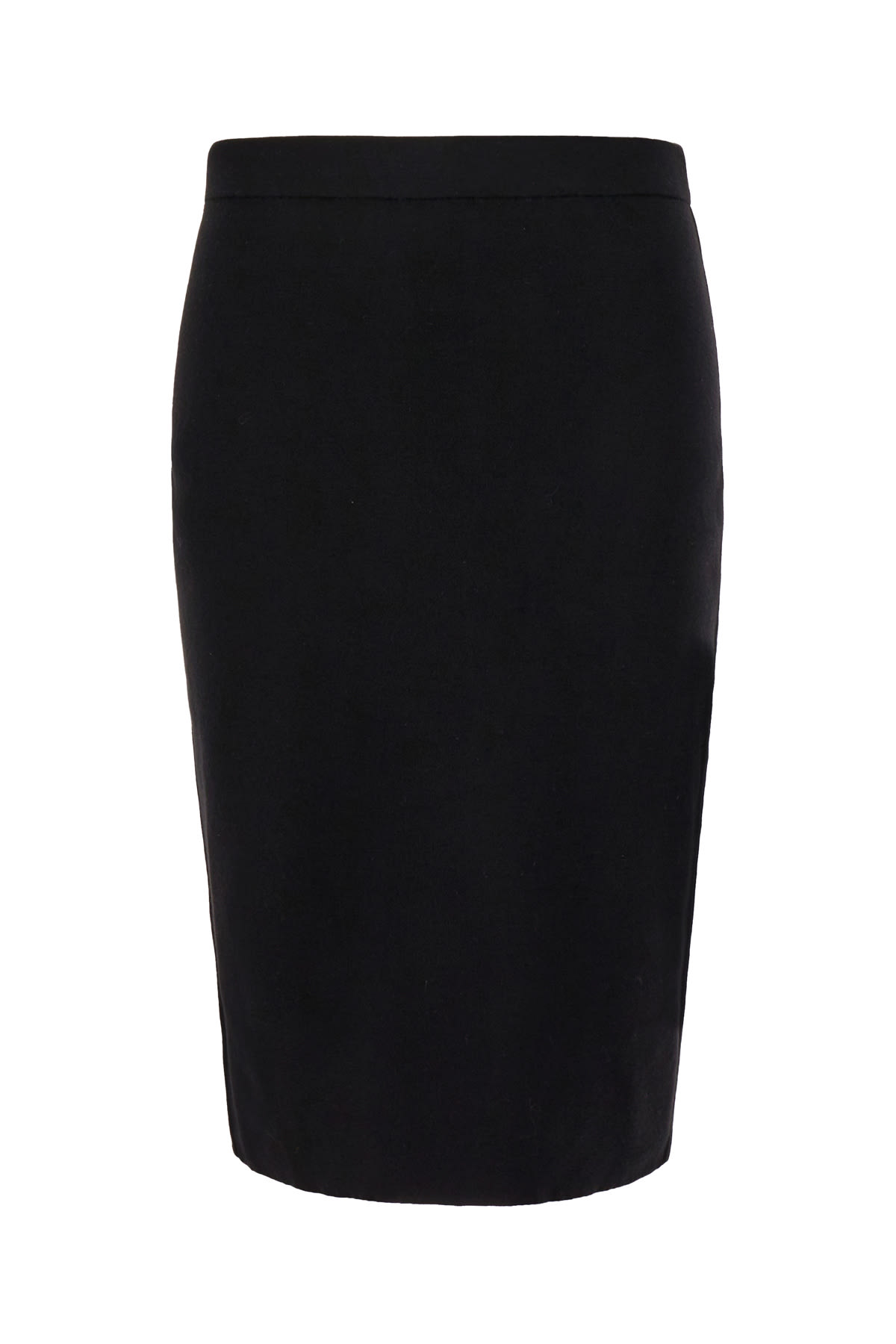 Shop Saint Laurent Black Stretch Wool Blend Skirt In 1000