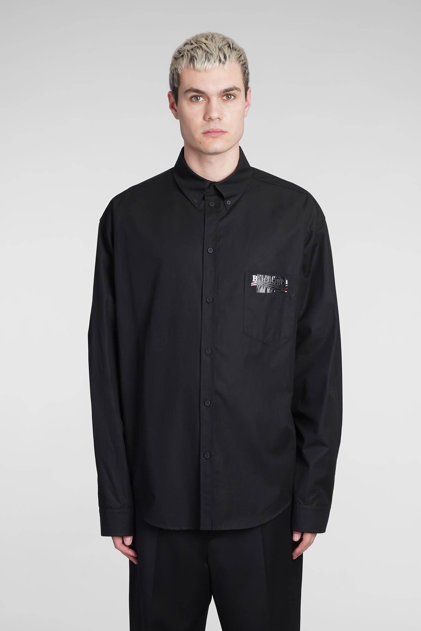 Balenciaga Shirt In Black Denim
