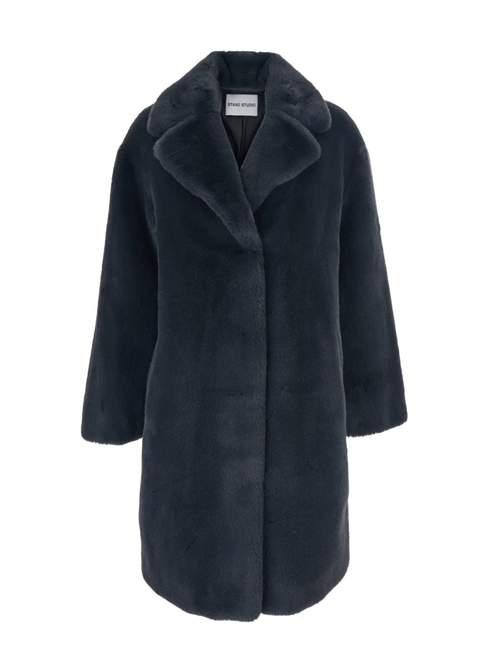 Stand Studio Camille Cocoon Coat Graphite Grey In Gray