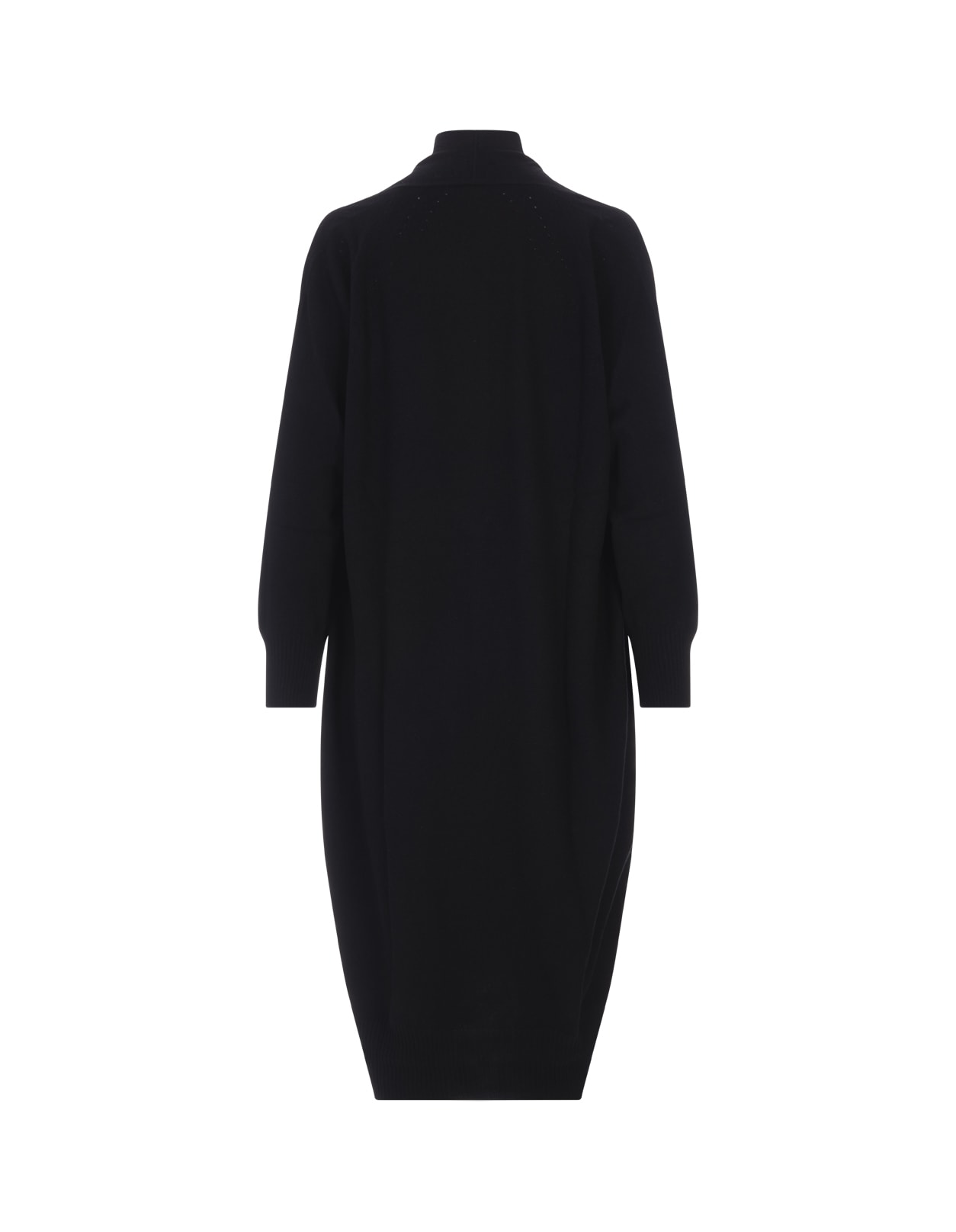 Fedeli Woman Long Cardigan In Black Cashmere
