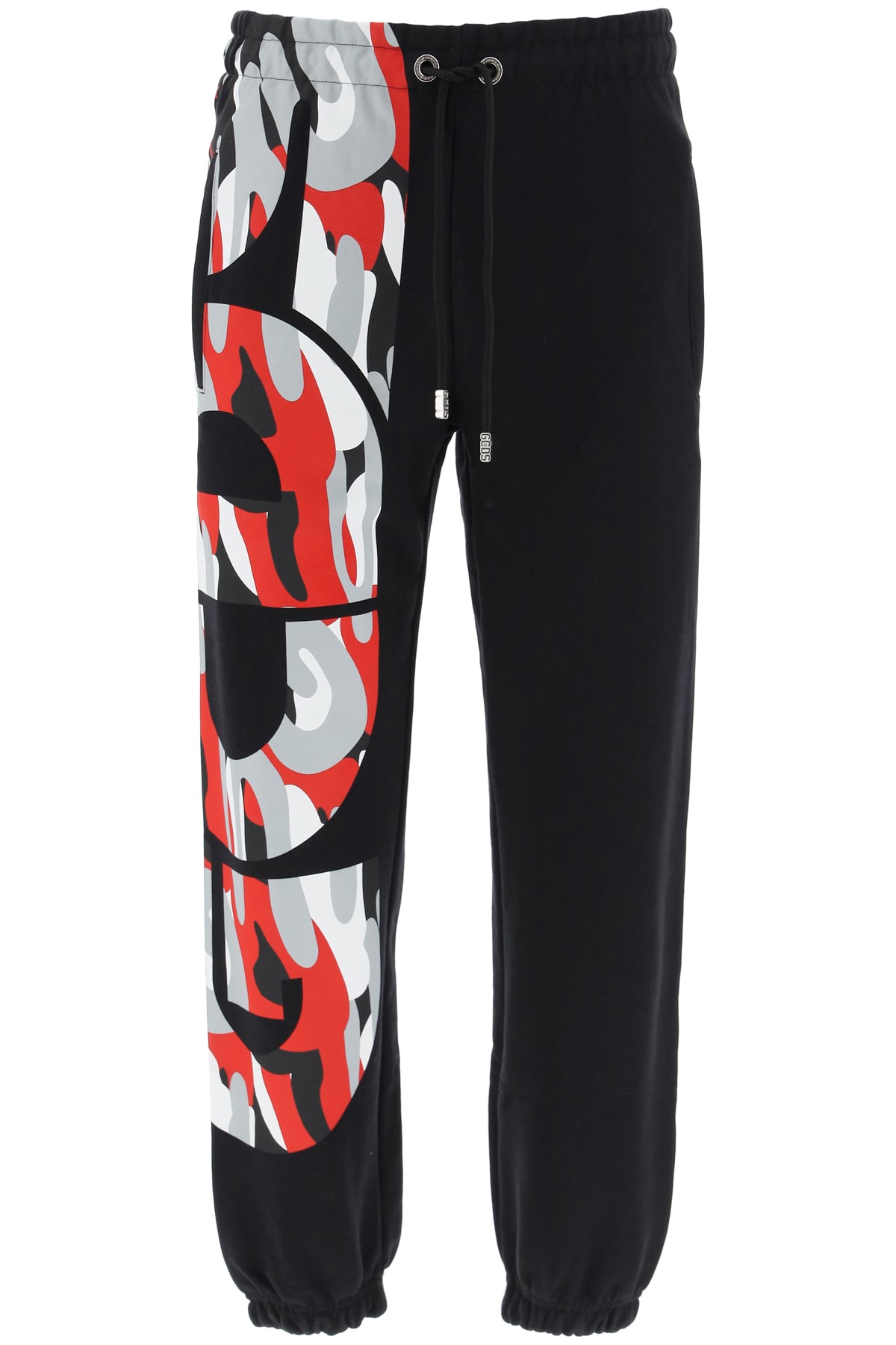 Gcds Logo-print Cotton Track Pants In Black (black)