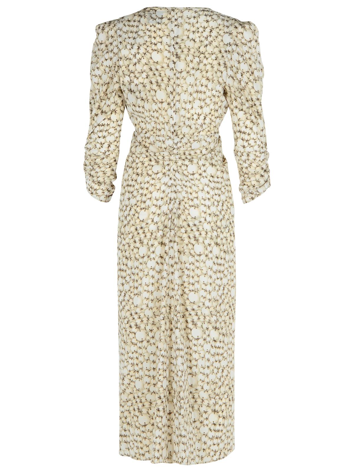 Isabel Marant 'albini' Floral Silk Dress In Neutral