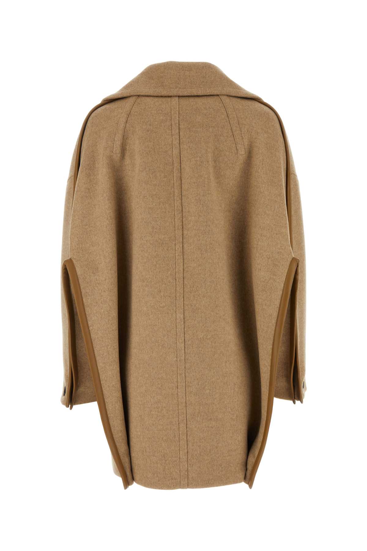 BOTTEGA VENETA CAPPUCCINO WOOL COAT 