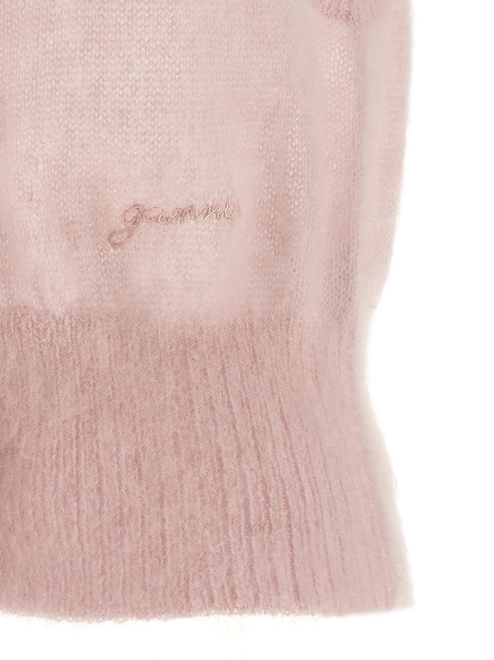 Shop Ganni Bow Vest In Pink
