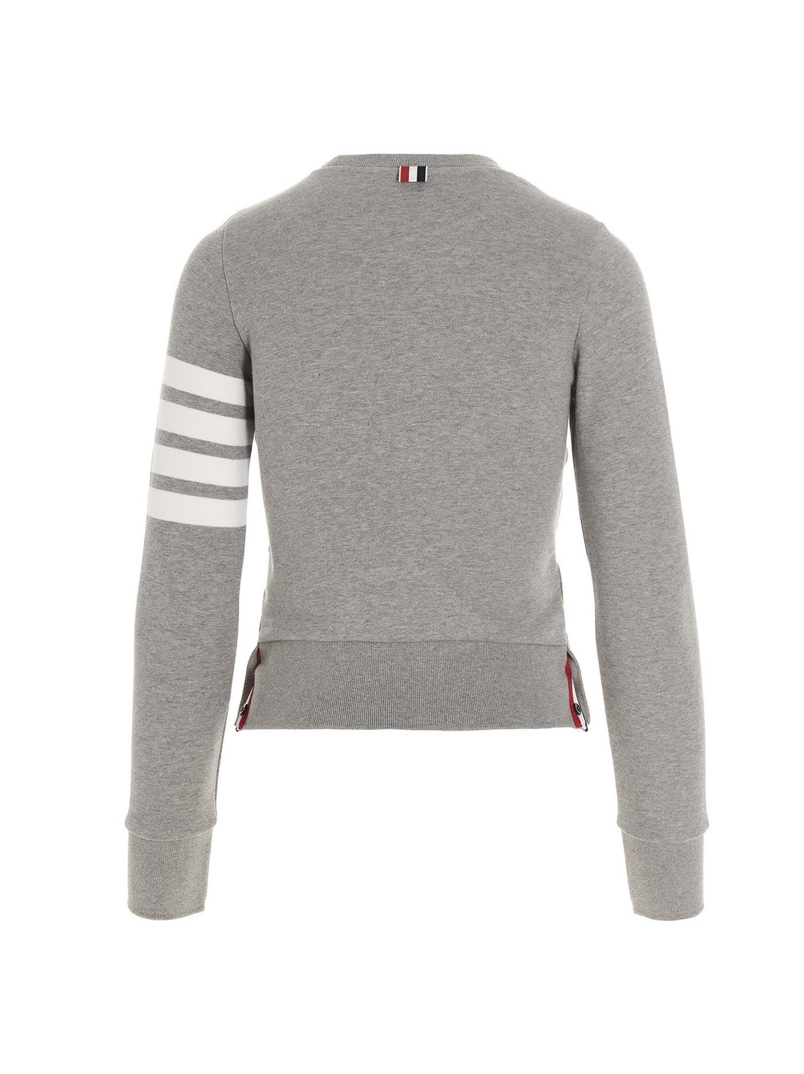 Shop Thom Browne 4 Bar Sweatshirt In Gray