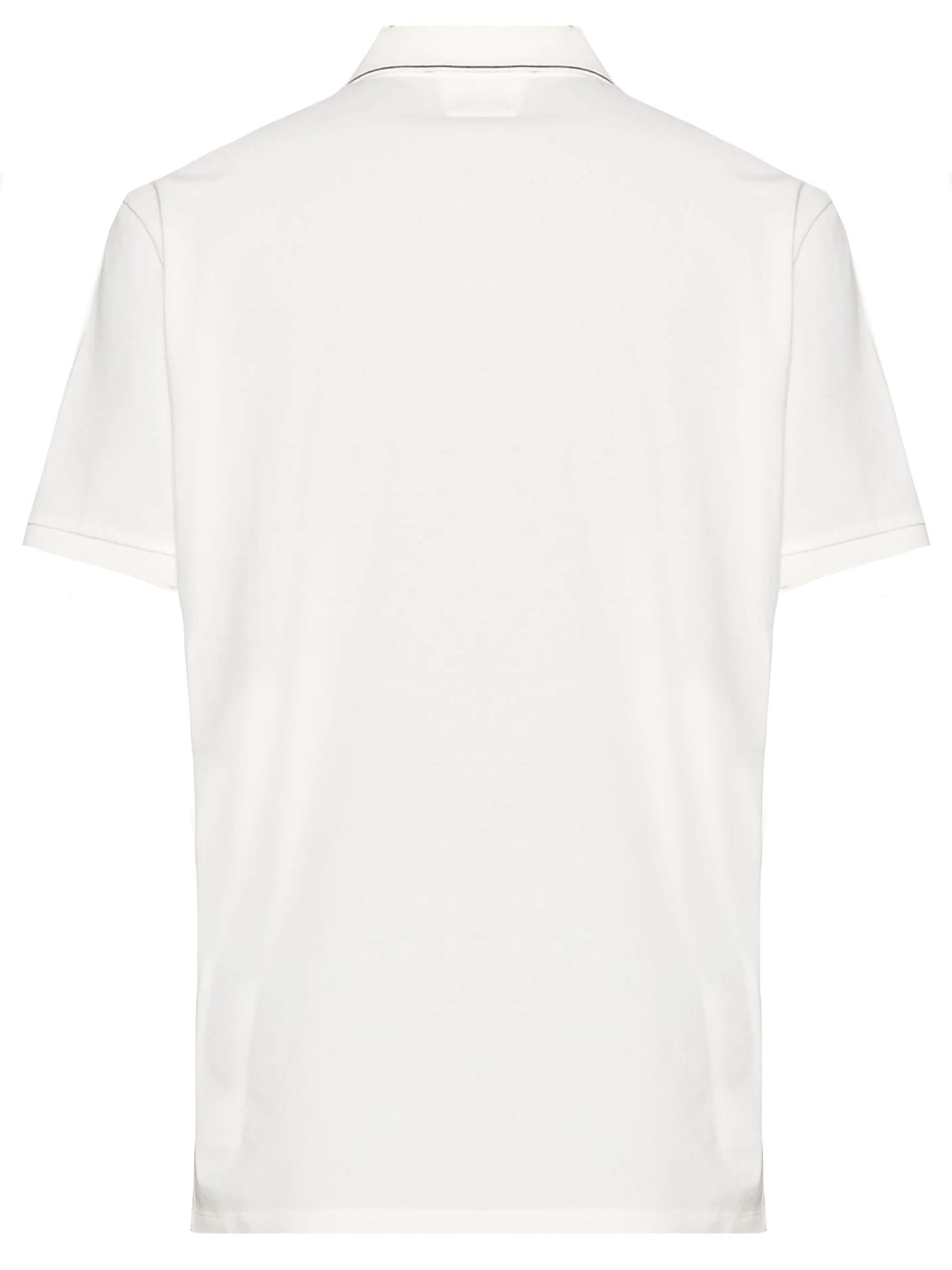 Shop C.p. Company Stretch Piquet Regular Polo Shirt In White