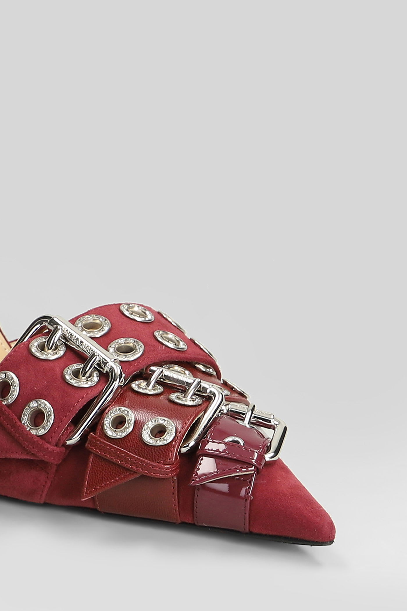 Mach &amp; Mach Pumps In Bordeaux Leather In Burgundy