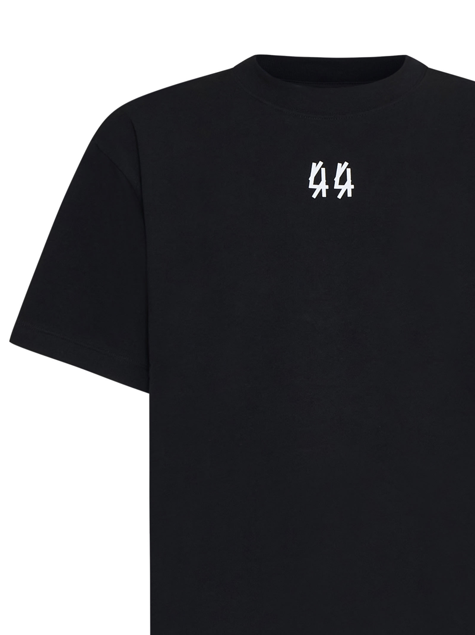 Shop 44 Label Group T-shirt In Black+crinkles 44 White