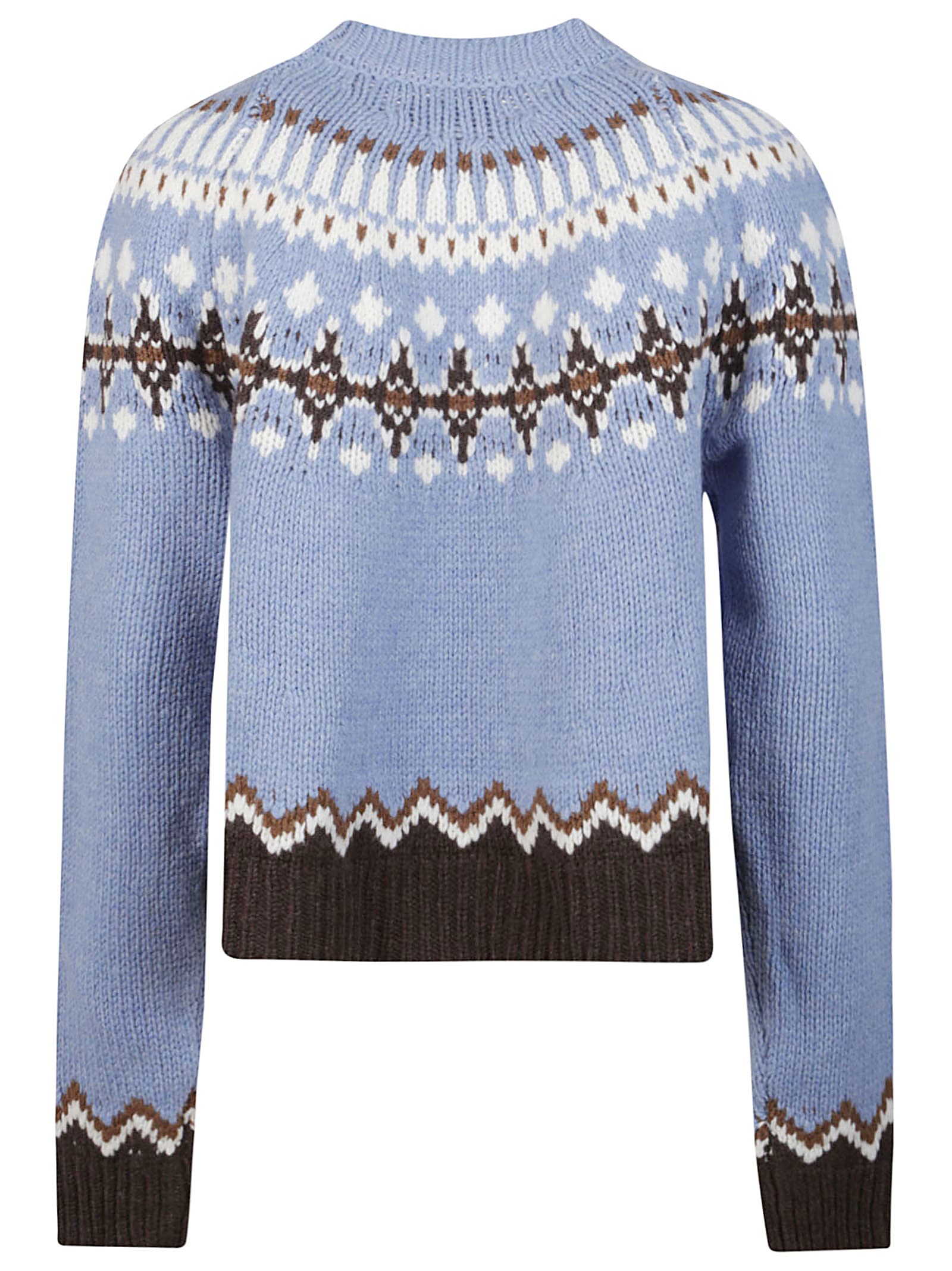 Shop Alanui Sweet Winter Sweater In Celestial/multicolor