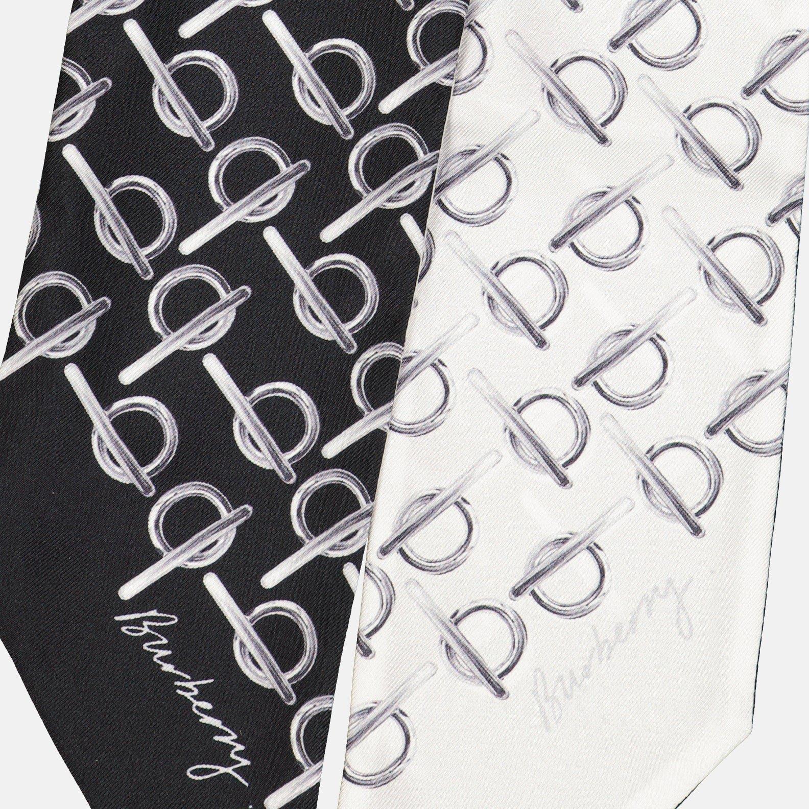 Shop Burberry B-printed Two-toned Scarf In White