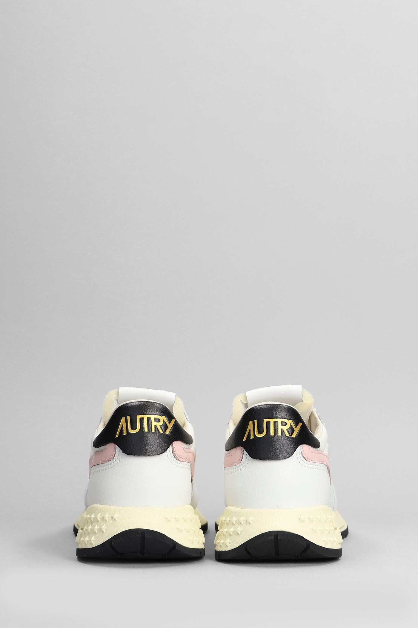 Shop Autry Reelwind Low Sneakers In White Leather And Fabric