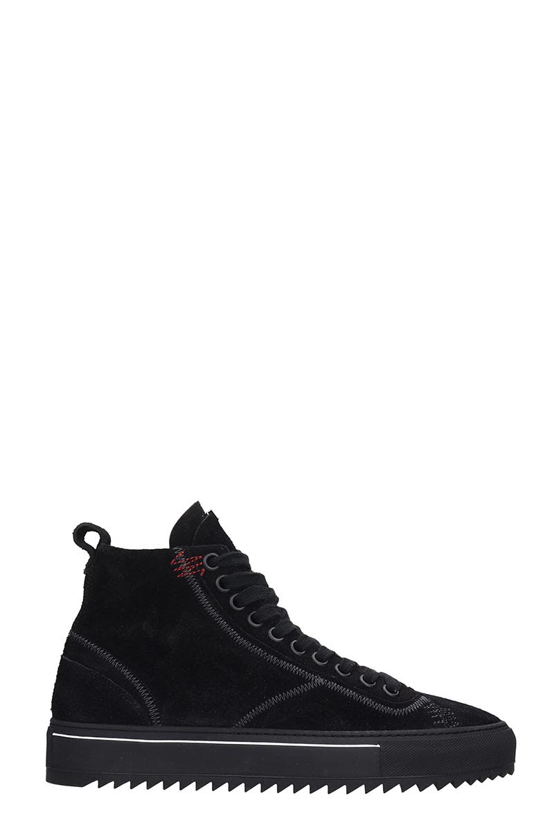 REPRESENT Alpha Boot Sneakers In Black Suede