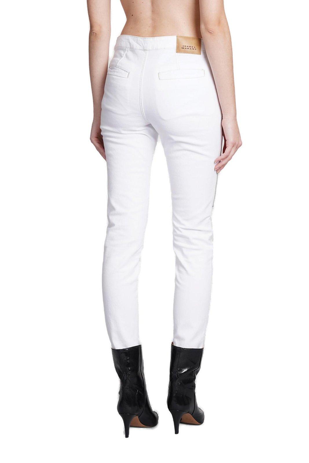 Shop Isabel Marant Cropped Skinny Jeans In White