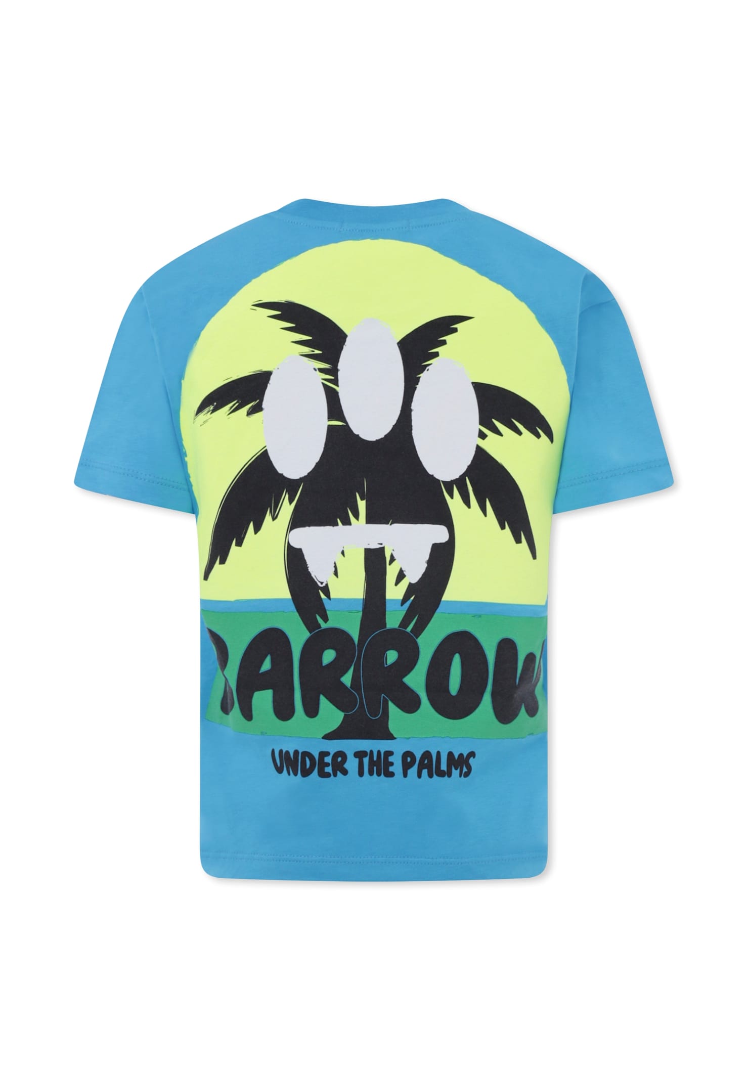 Barrow Light Blue T-shirt For Kids With Smiley In Blue