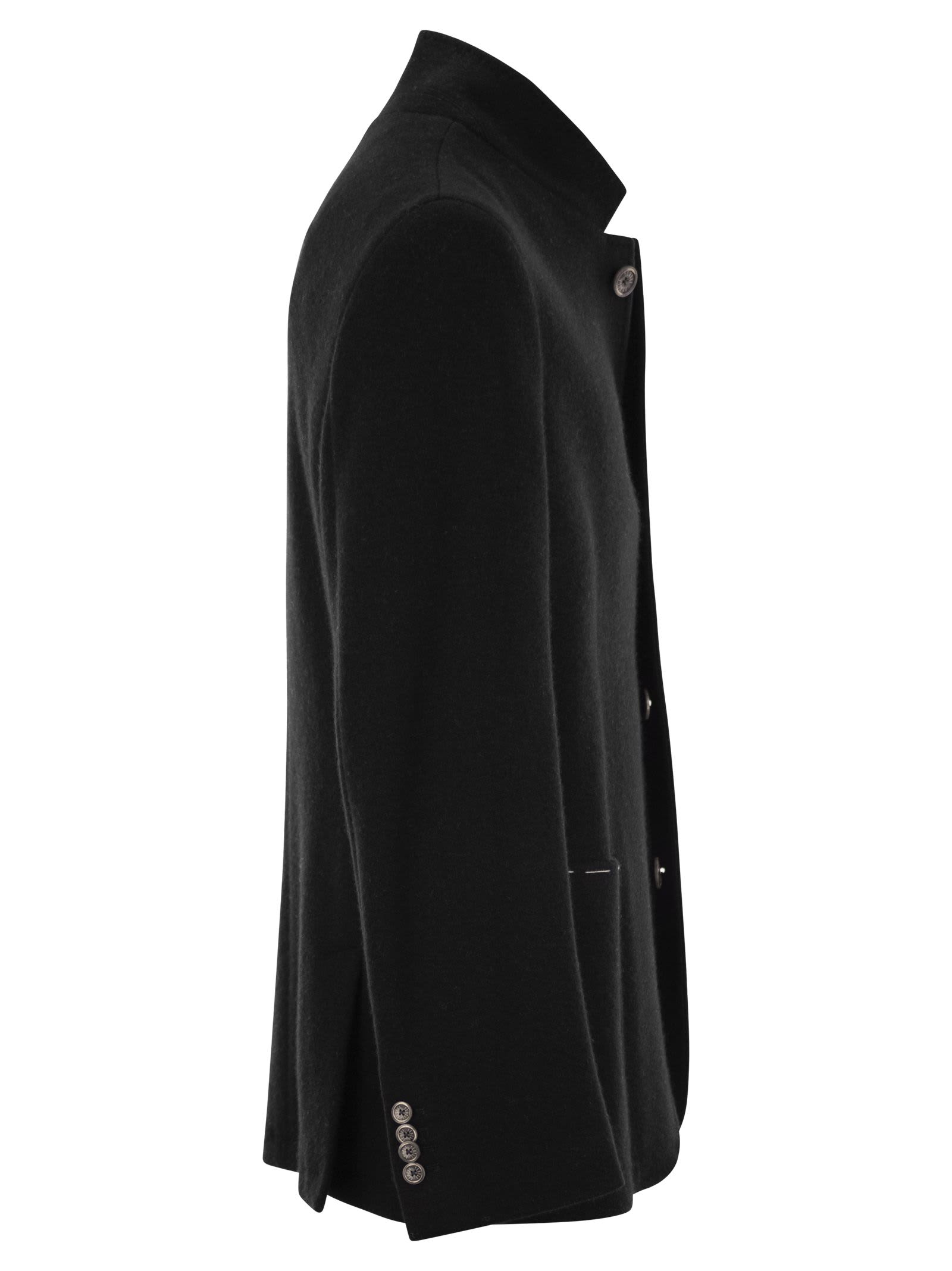 Fedeli Men's Cashmere Reversible Sport Coat In Black