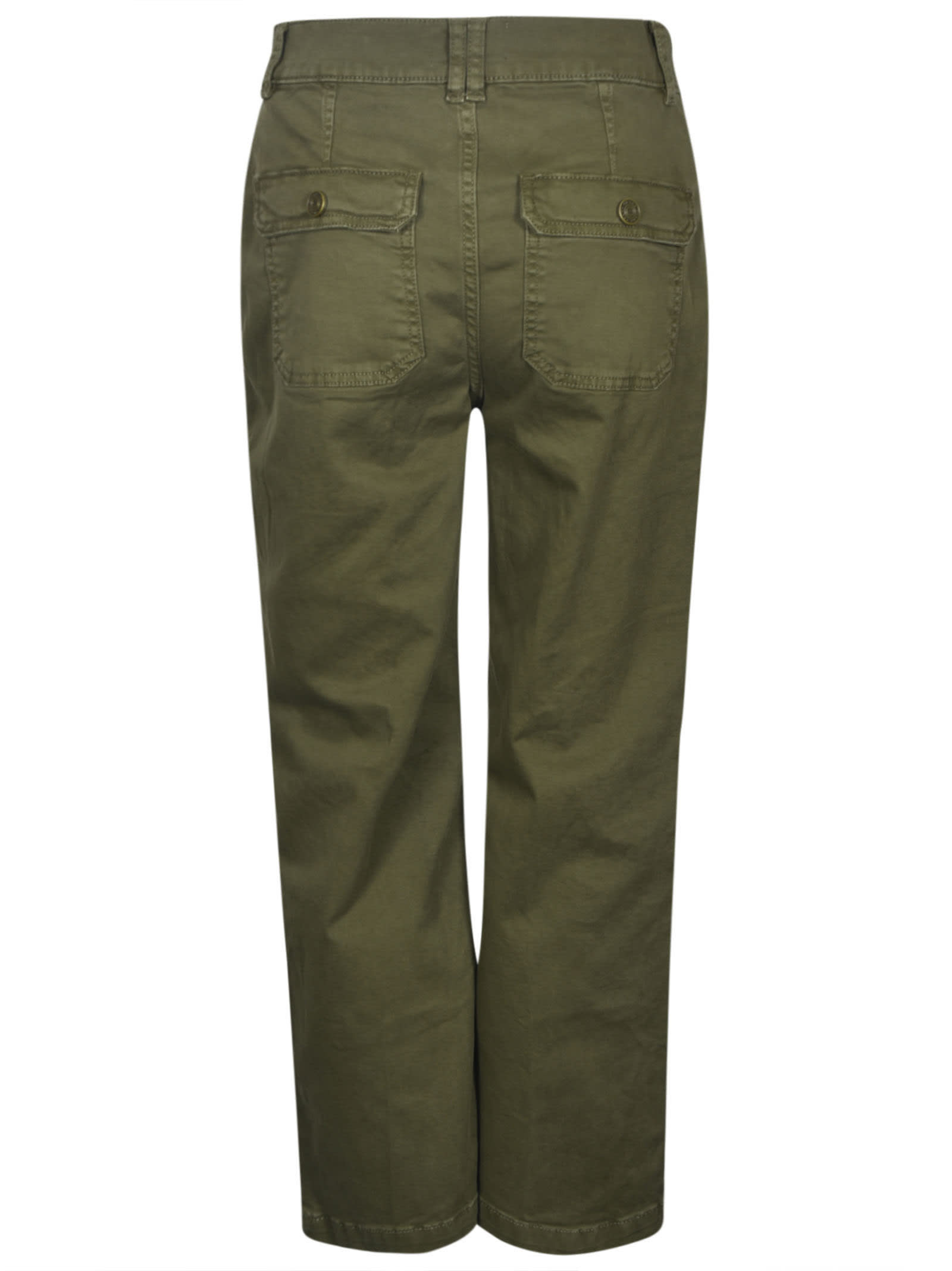 Shop Frame Cargo Buttoned Trousers In Green