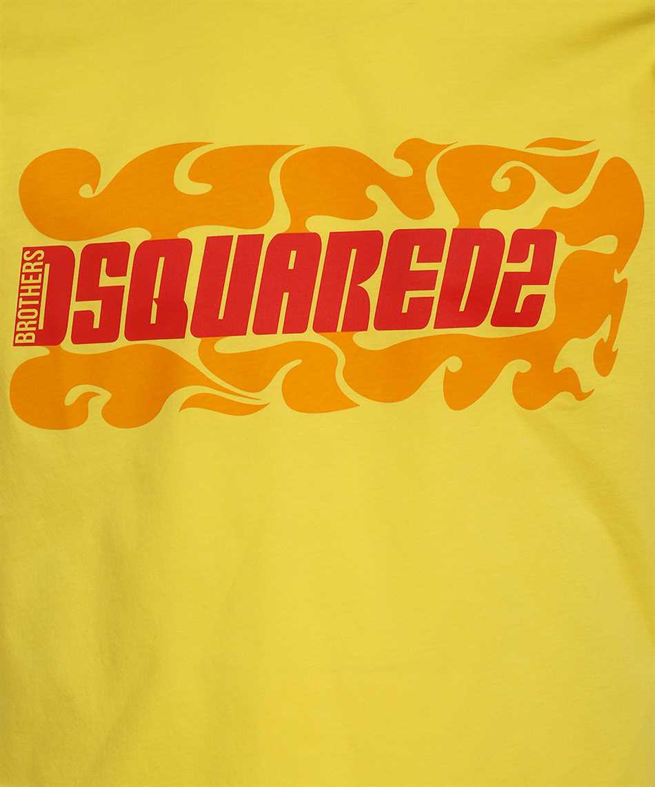 Shop Dsquared2 Cotton Crew-neck T-shirt In Mustard