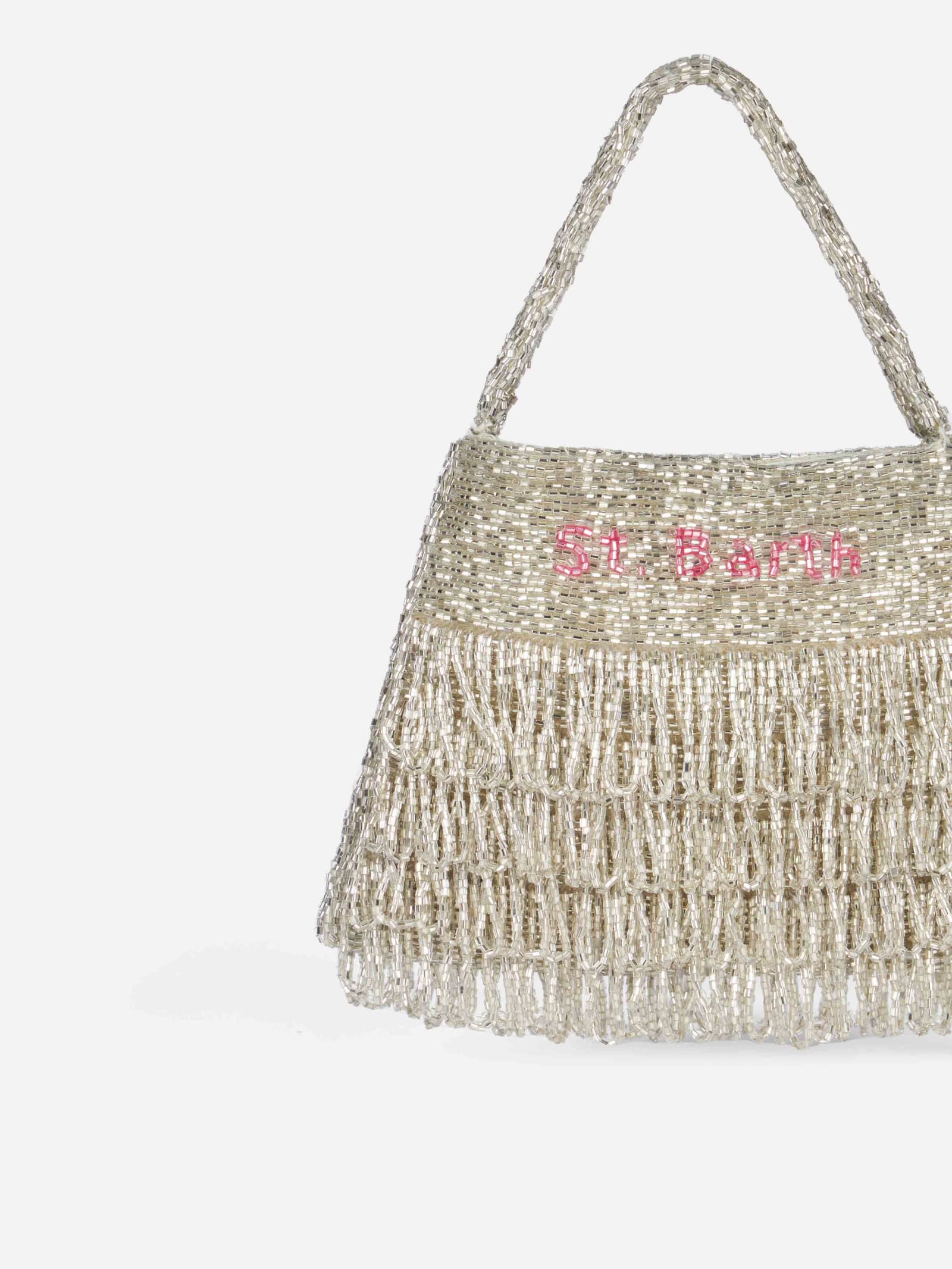 MC2 SAINT BARTH SHINY SILVER MINI BAG PEARL