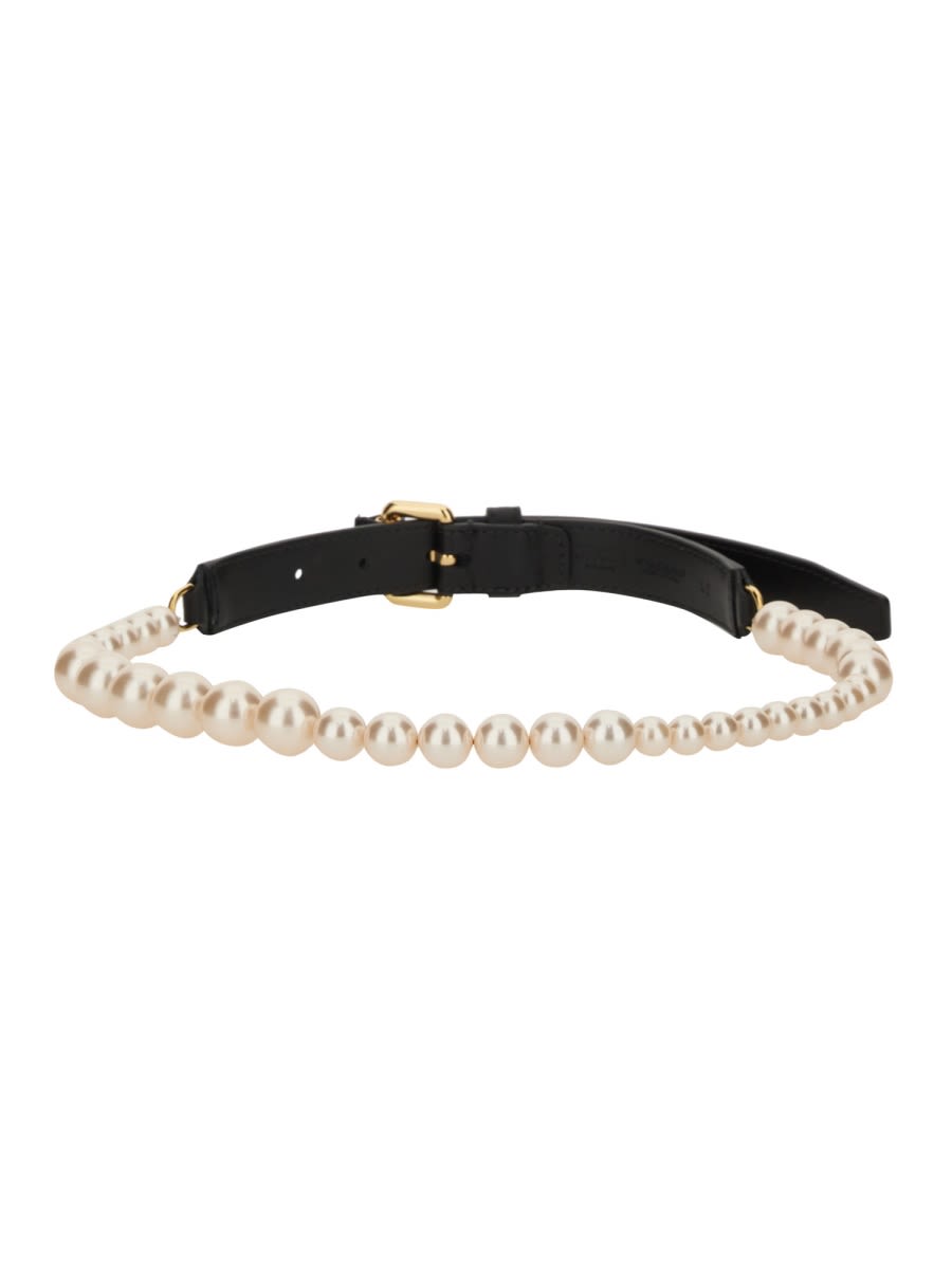 Moschino Belt With Pearls