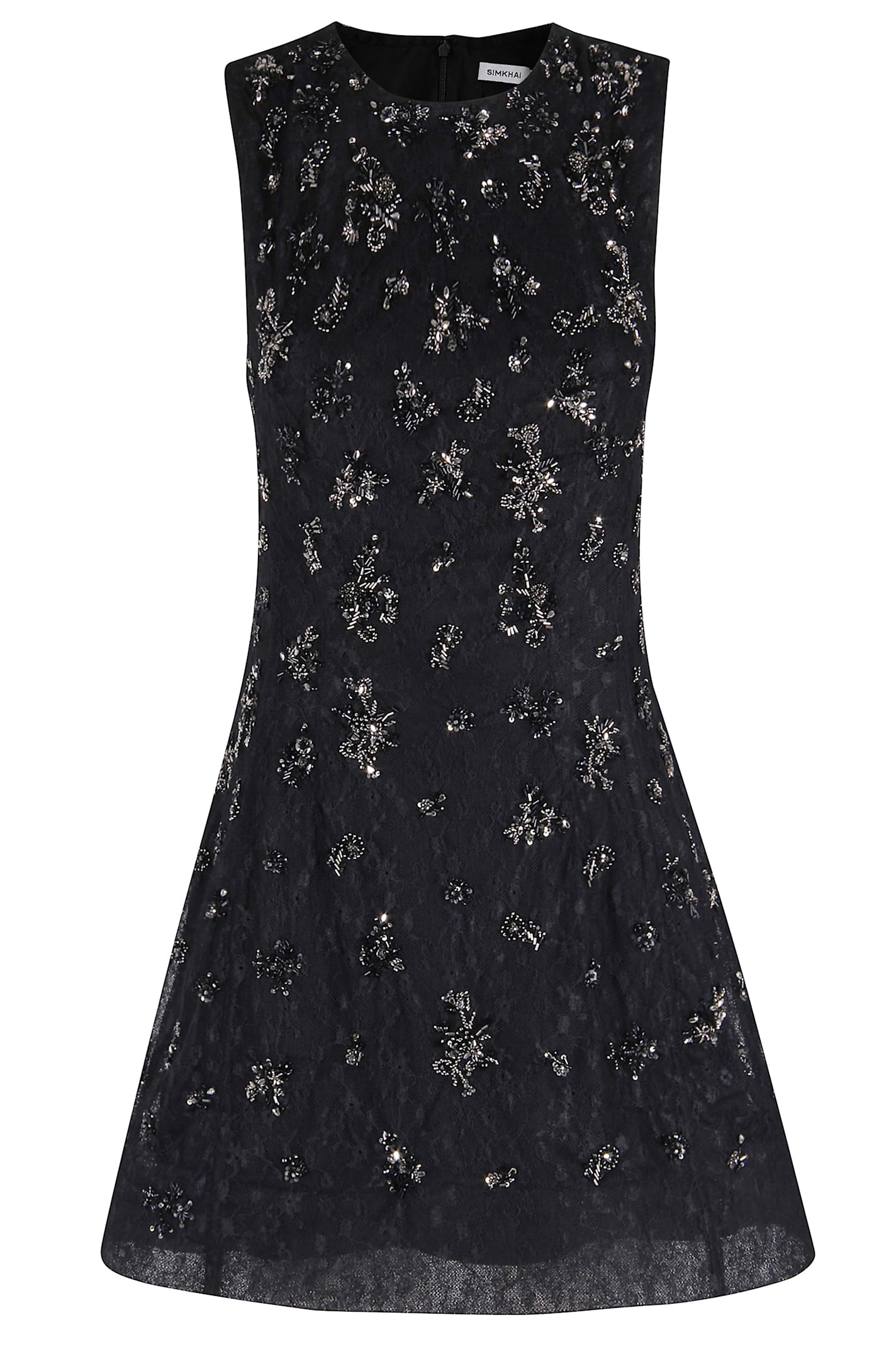 Simkhai Embellished Evelina Mini Dress In Animal Print