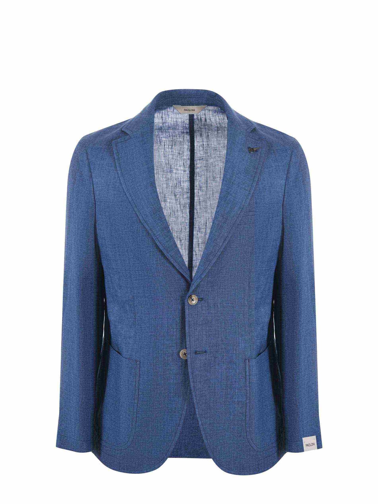 Shop Paoloni Jacket In Blue