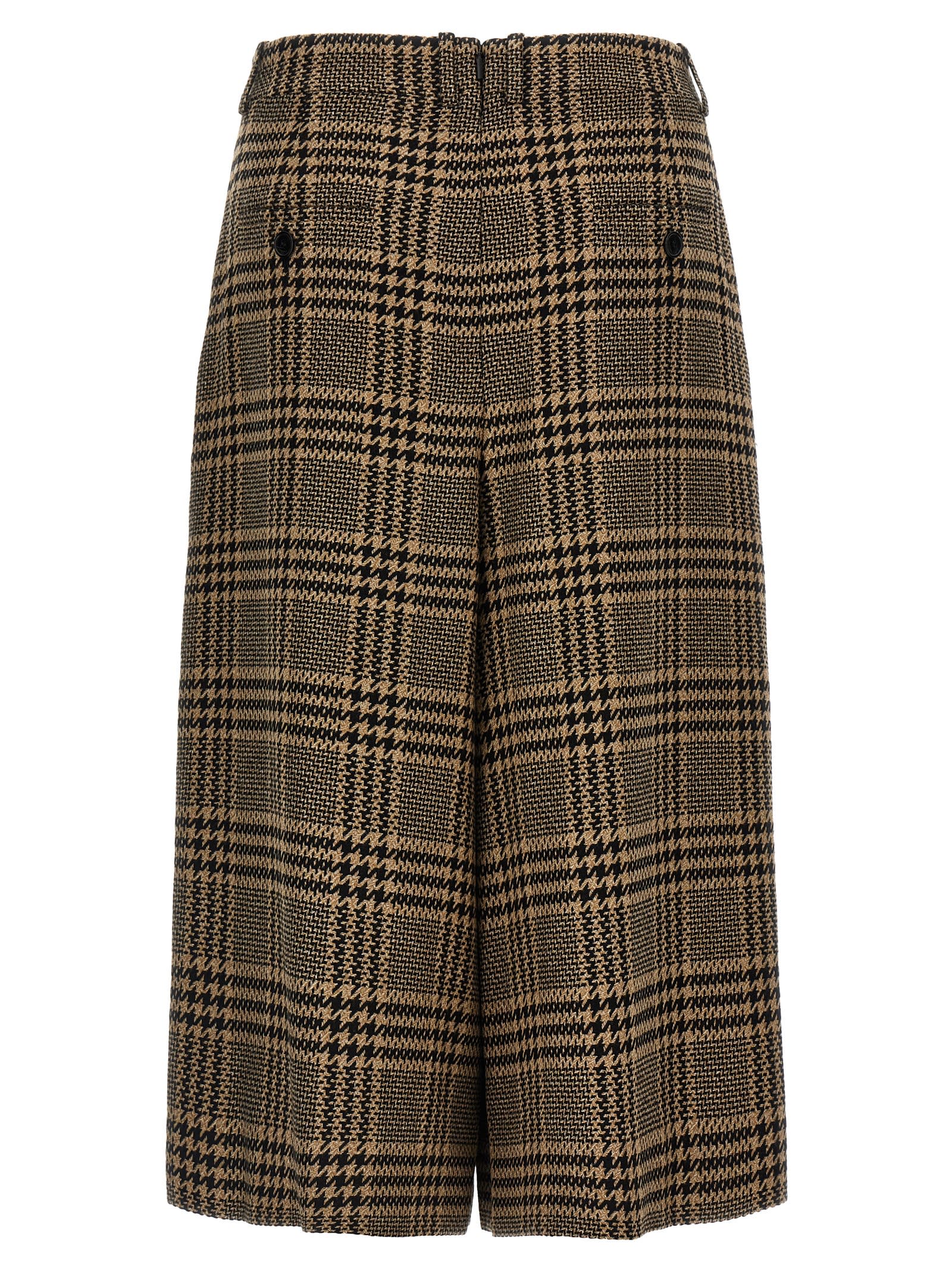 Saint Laurent Prince Of Wales Skirt In Multi