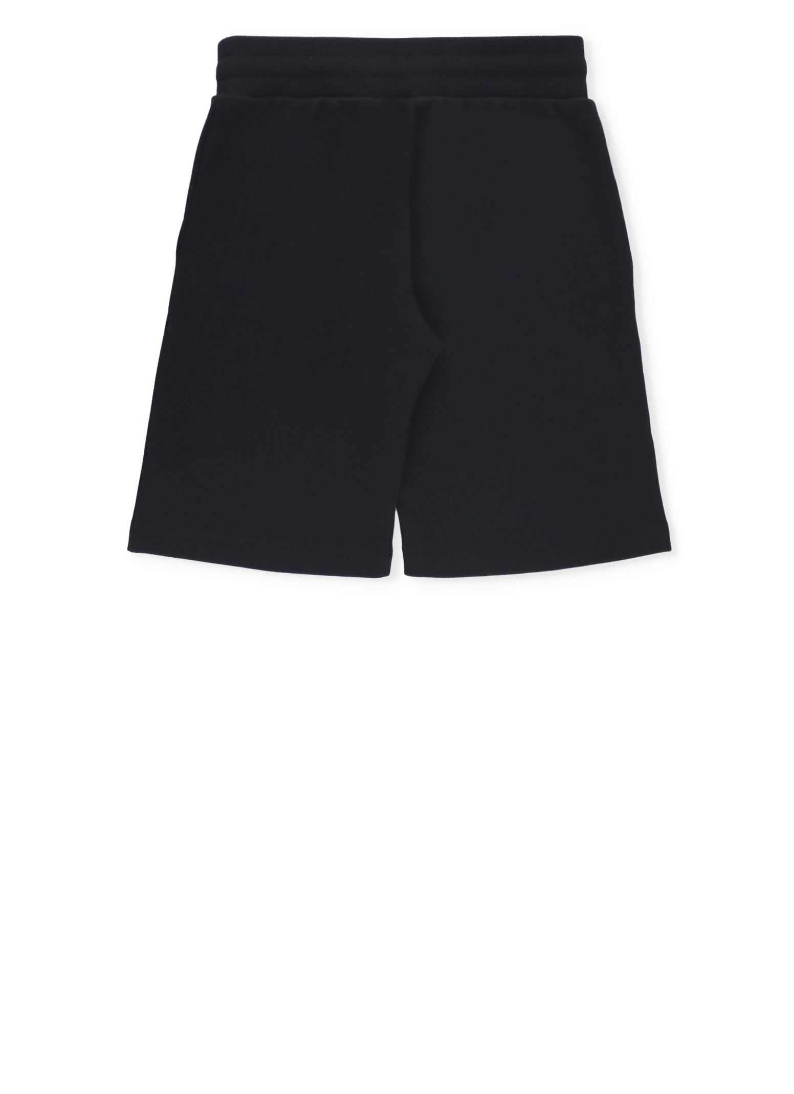 Shop Moschino Cotton Shorts In Black