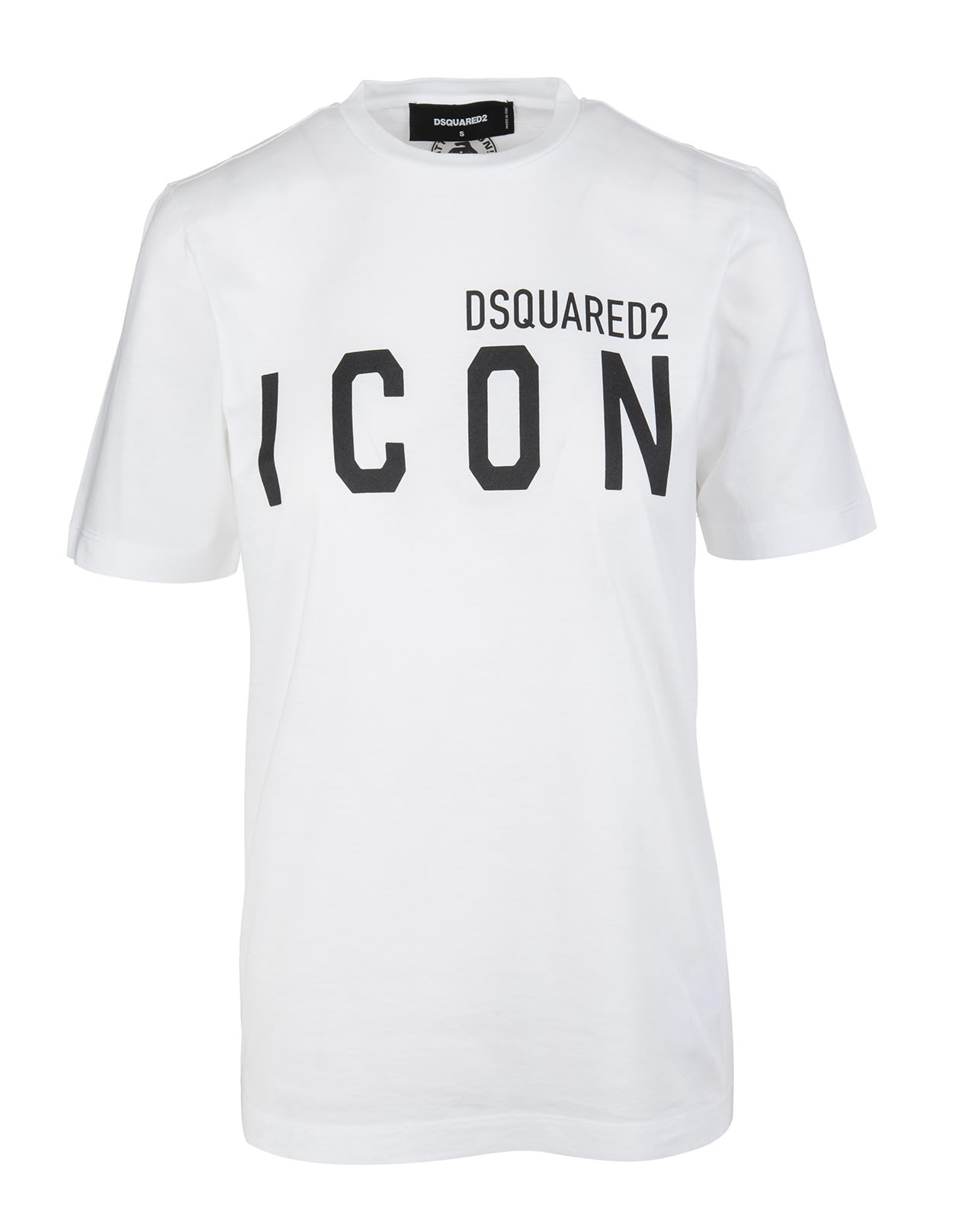 Dsquared2 Woman White And Black Icon T-shirt