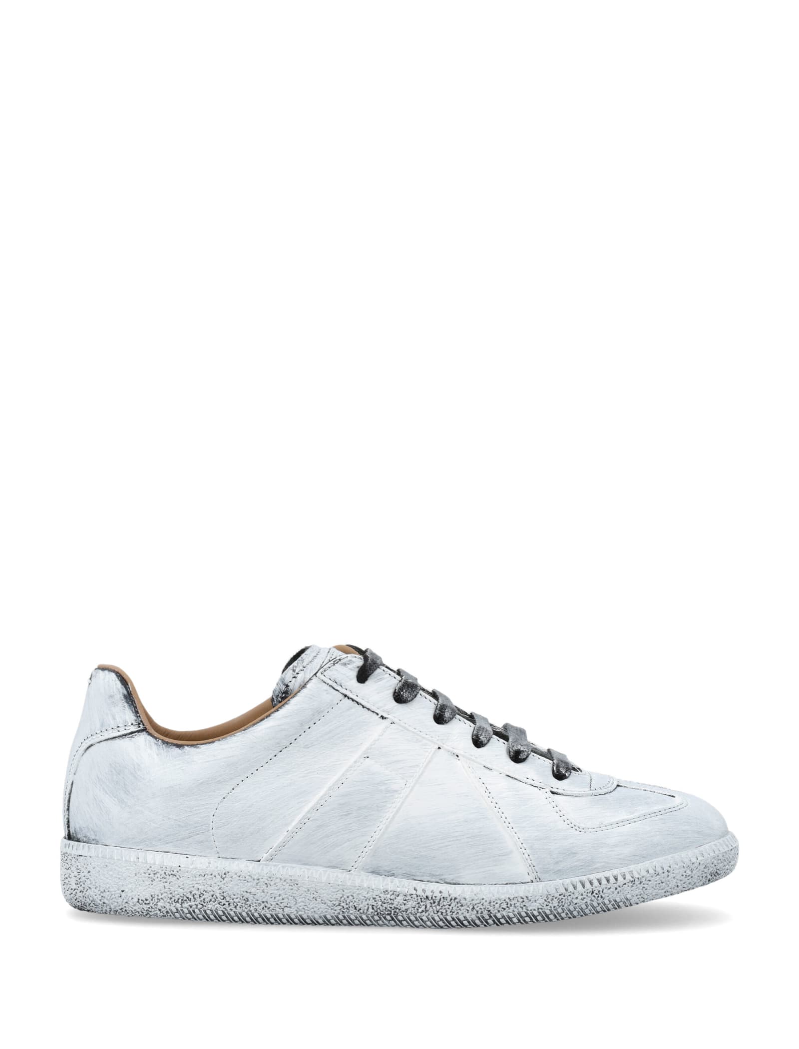 Maison Margiela Replica White Paint Sneakers | ModeSens