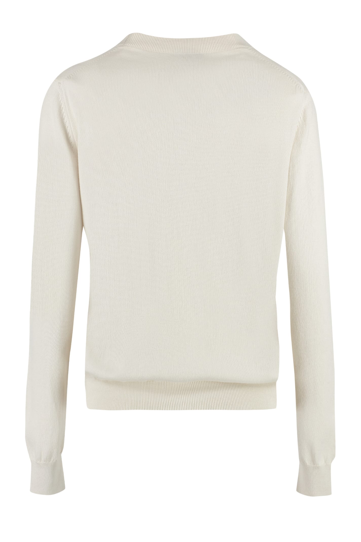 Shop Apc Sylvaine Cotton Crew-neck Sweater In Yellow Cream