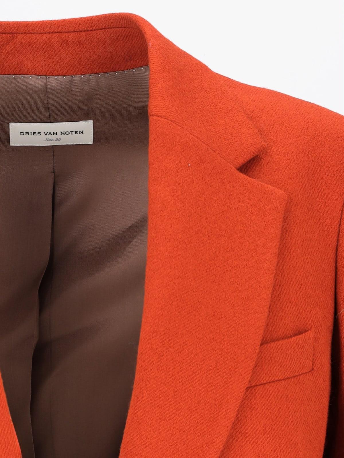 Shop Dries Van Noten Single-breasted Blazer In Orange