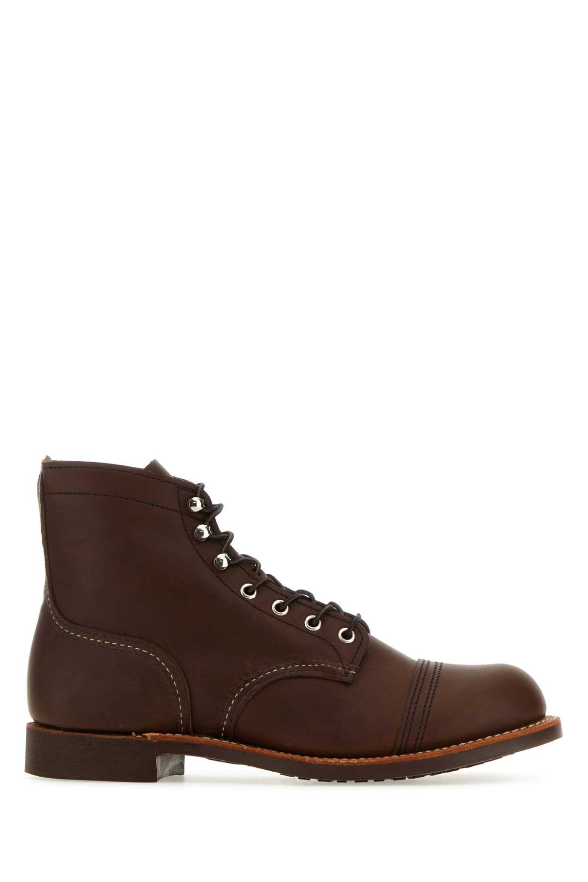 Red Wing Brown Leather Iron Ranger Ankle Boots In Amberharness