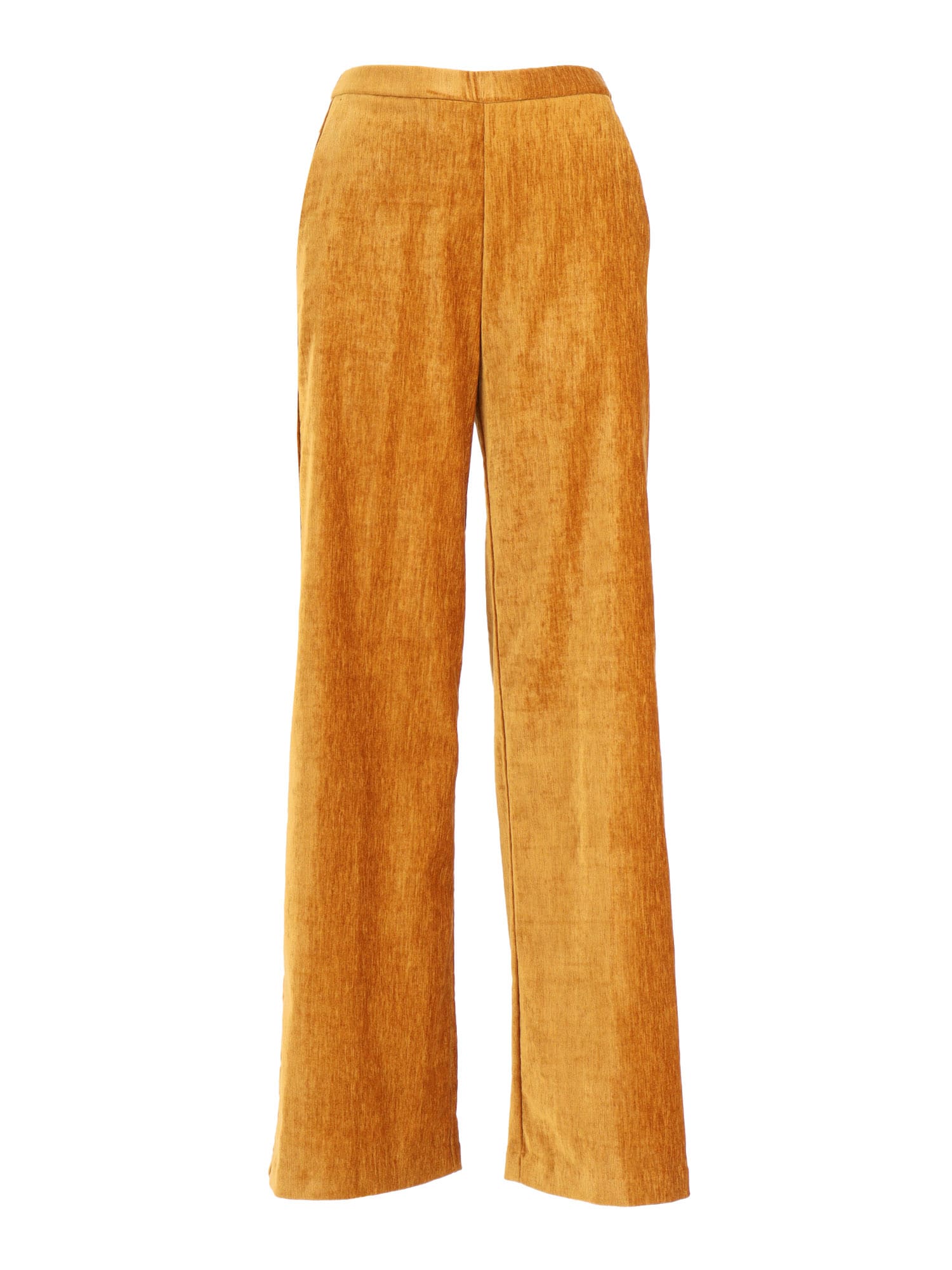 Forte Forte Double Velvet High Waist Pants In Orange