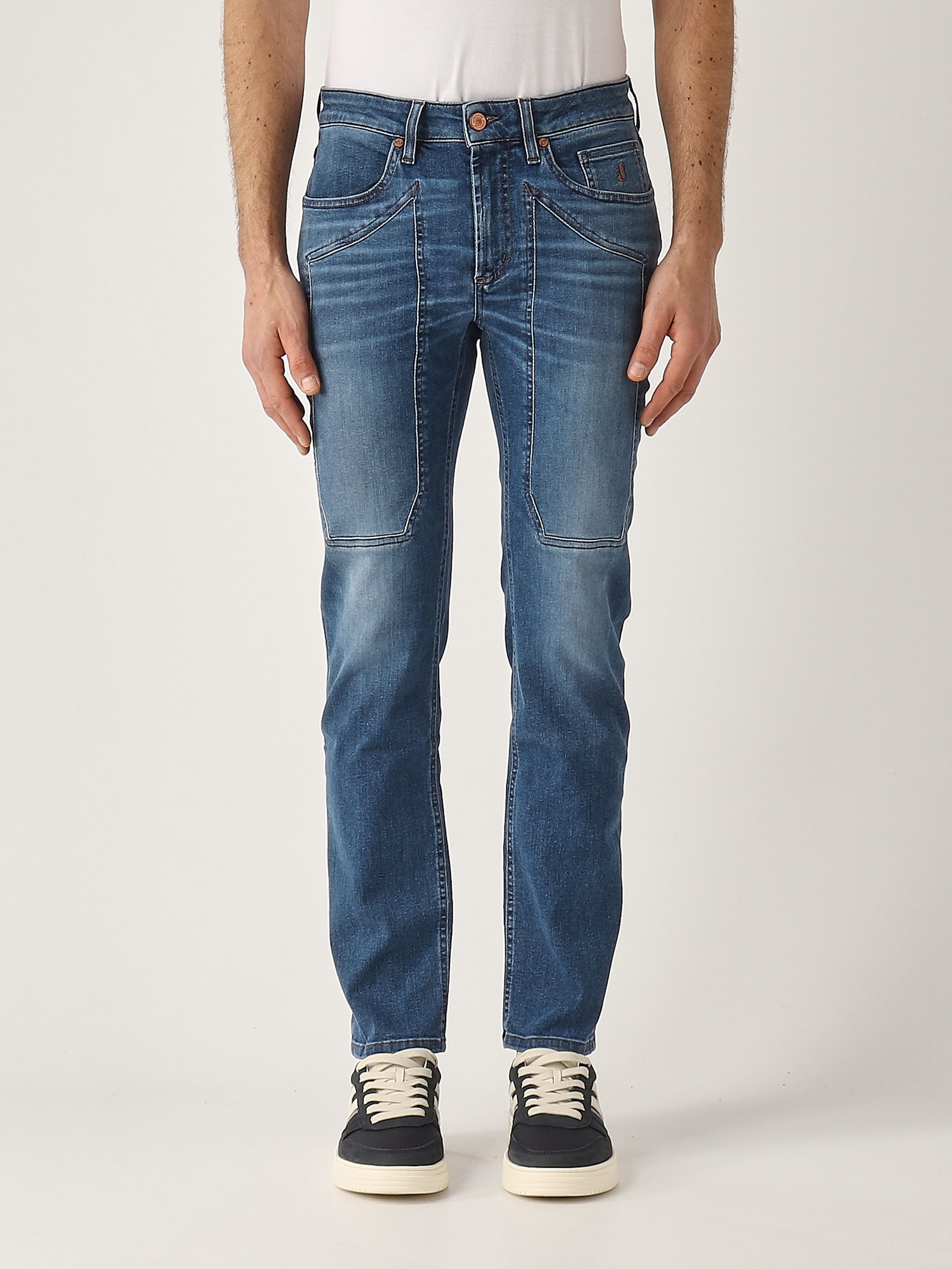 James 5 Tasche Con Toppa Skinny Fit Tri Blend Jeans