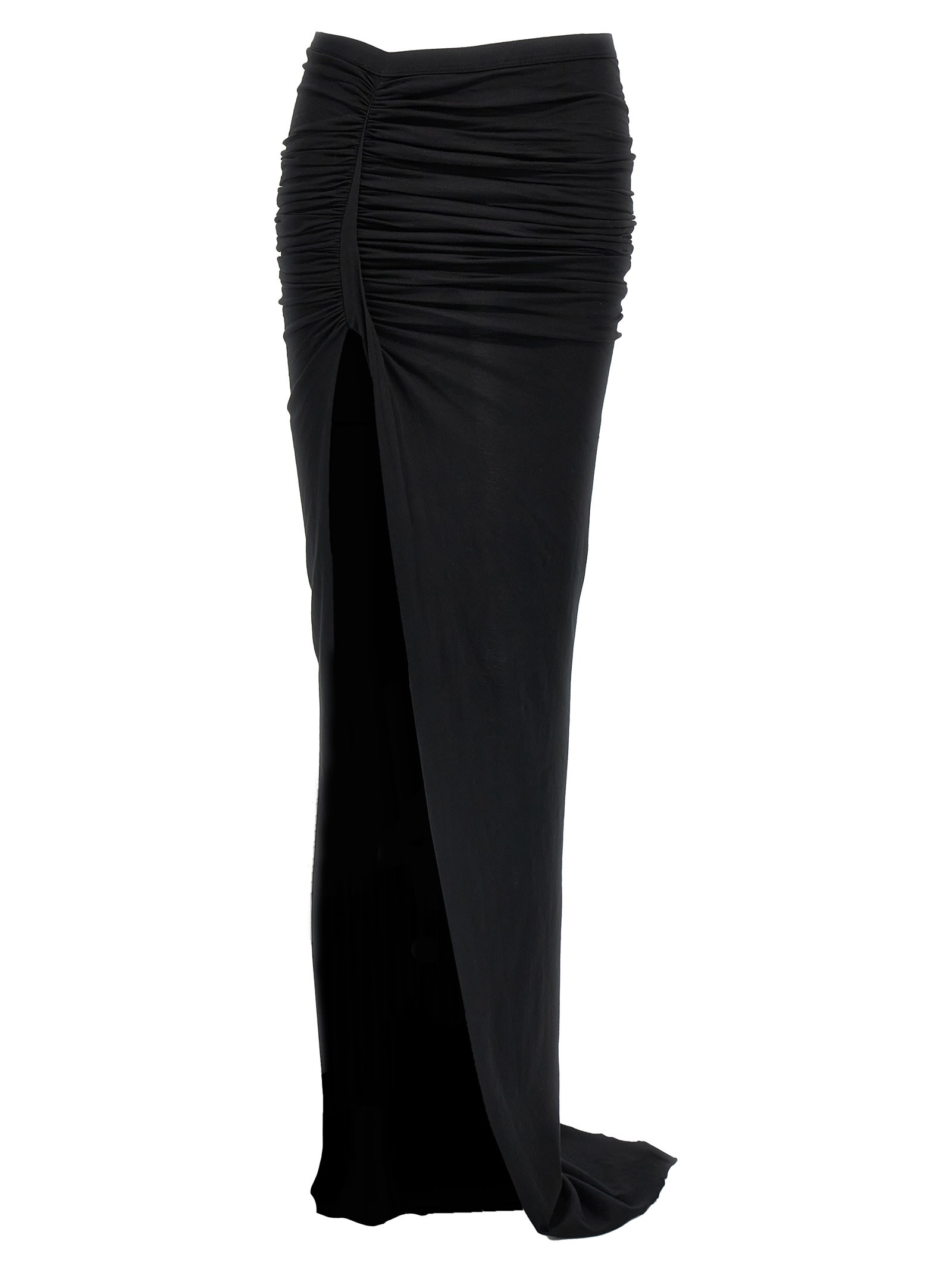 Shop Drkshdw Lido Edfu Asymmetrical Draped Maxi Skirt In Black