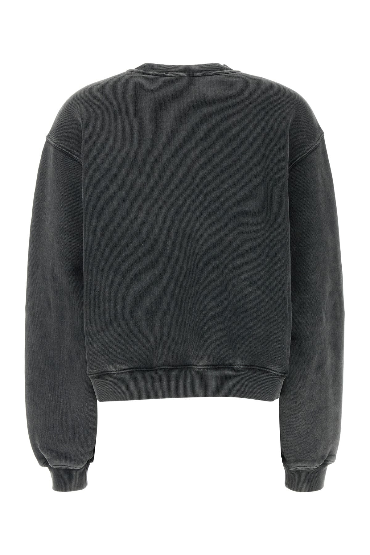 Shop Alexander Wang T Crewneck Sweatshirt With Blade Logo In Washedcedar