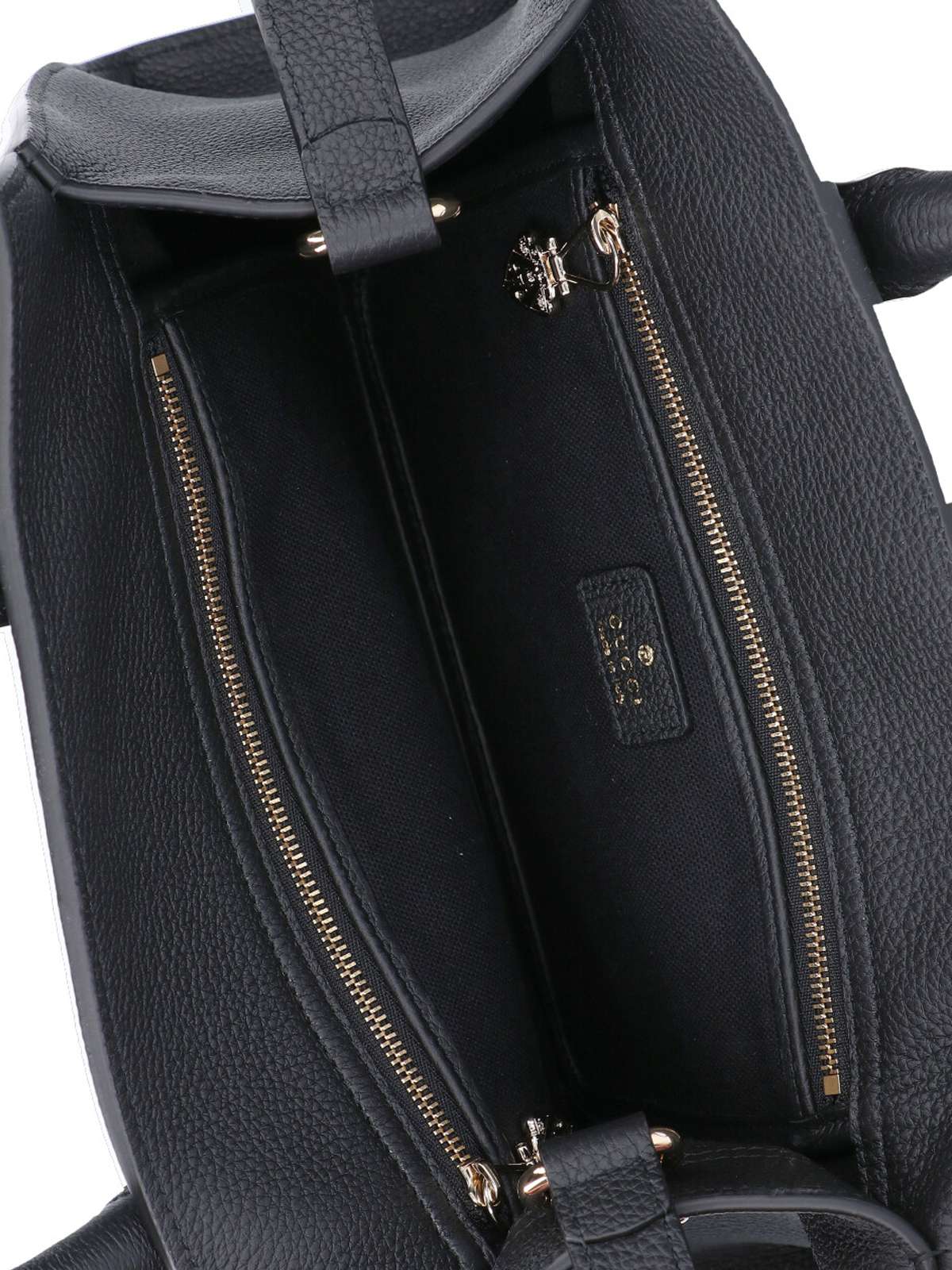 Gucci Structured Tote Bag With Detachable Strap In Black