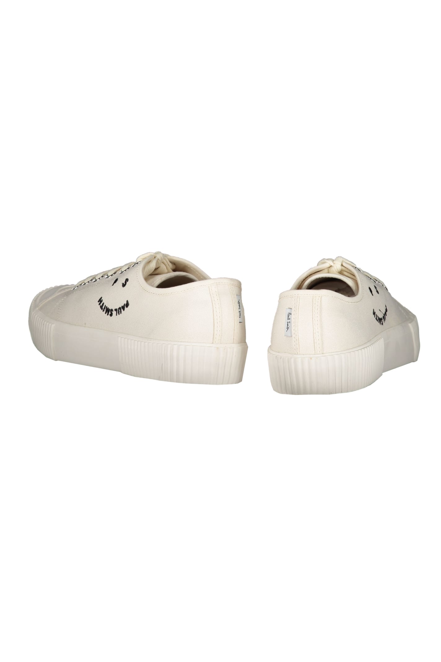 Shop Paul Smith Canvas Low-top Sneakers In White