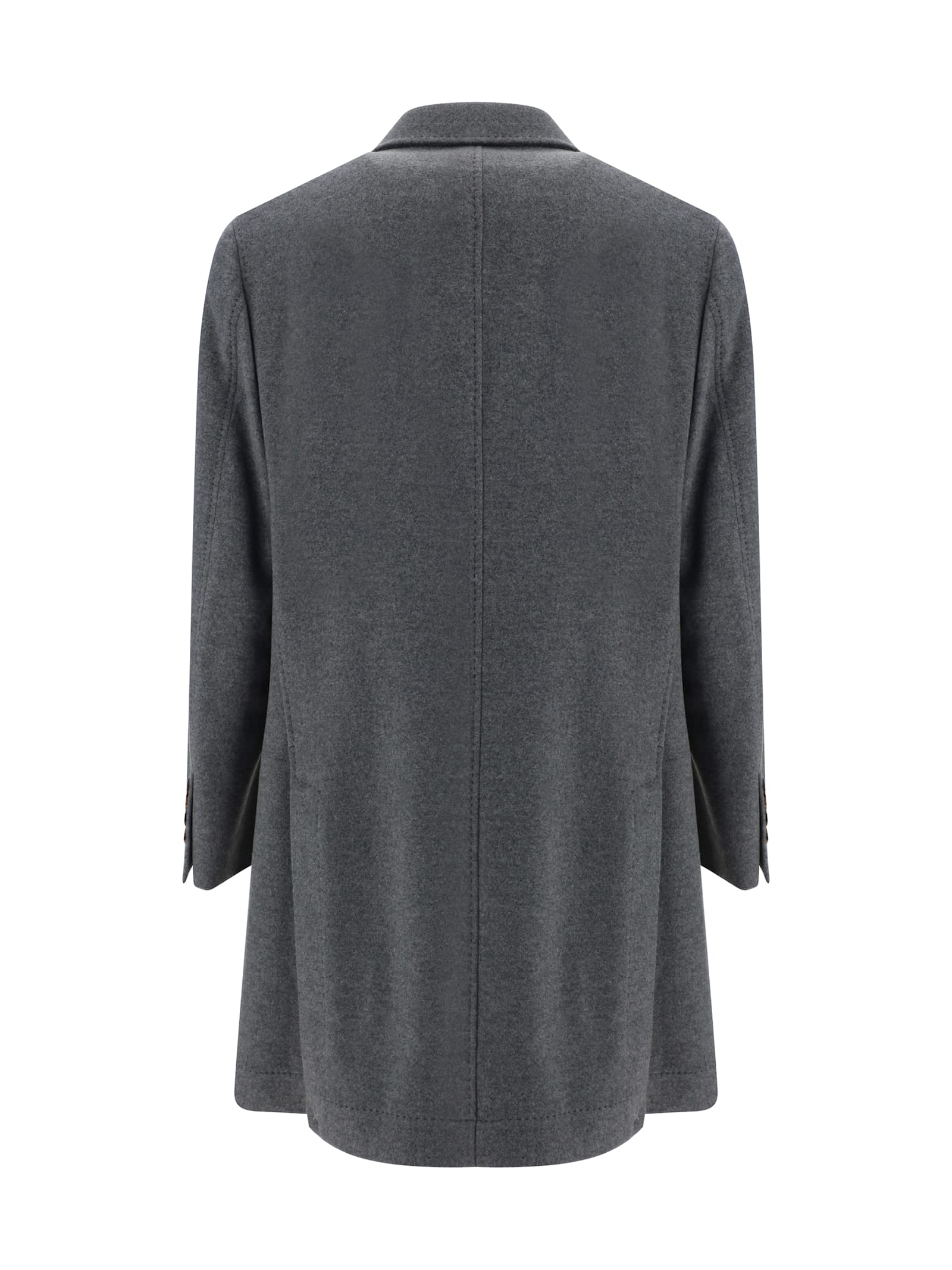 Shop Brunello Cucinelli Coat In Grigio