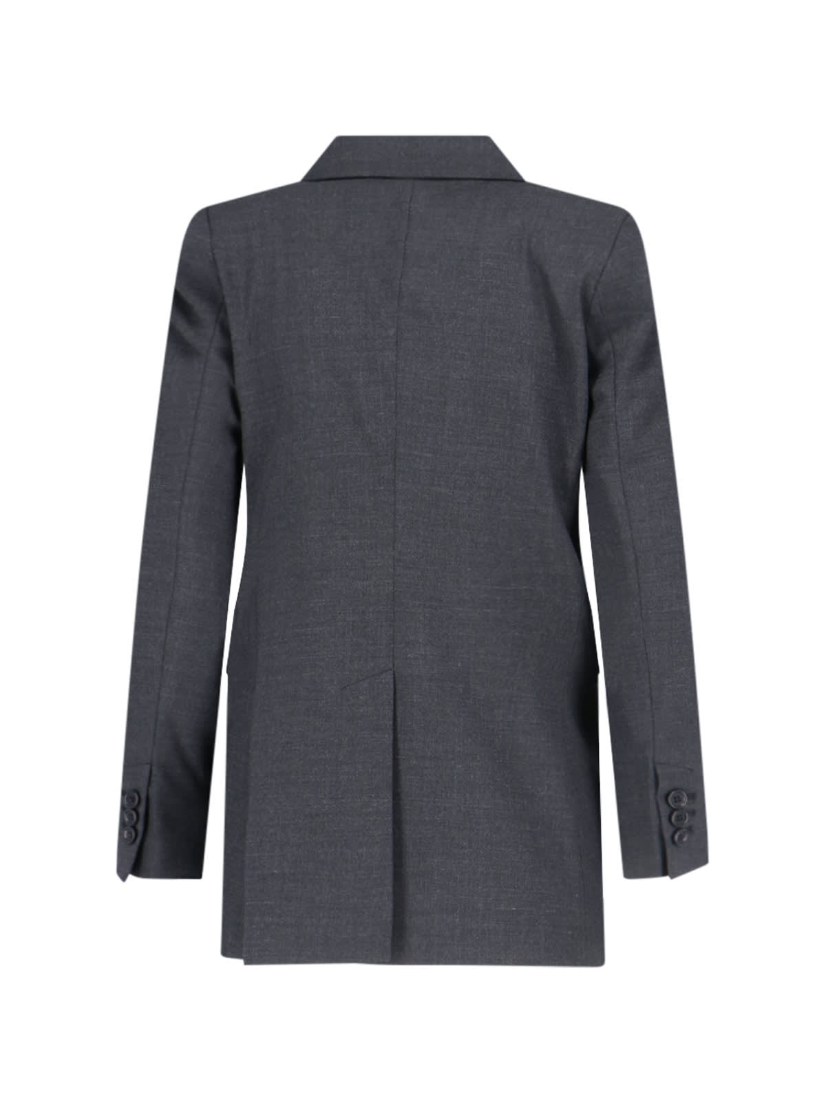 Shop Aspesi Double-breasted Jacket In Gray