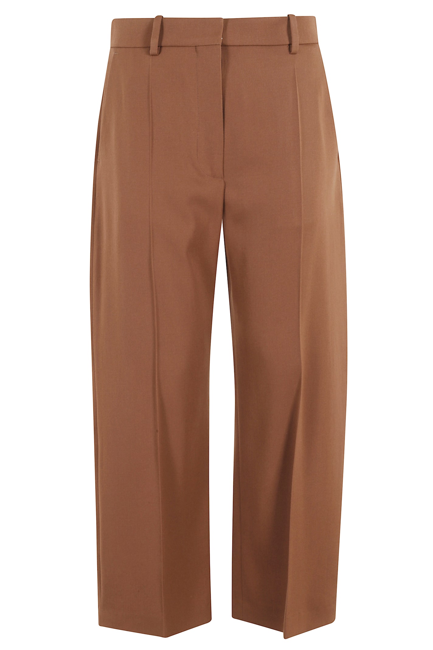 Marni Tailored Brown Pants With Front Pleats In Brown