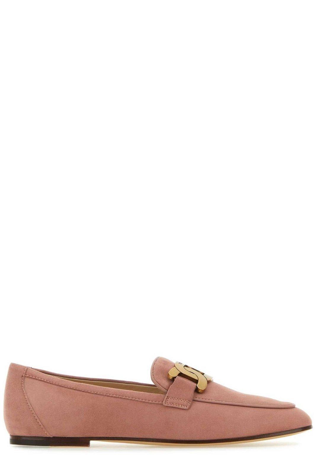 Tod's Kate Buckle Detail Loafers In Marrone