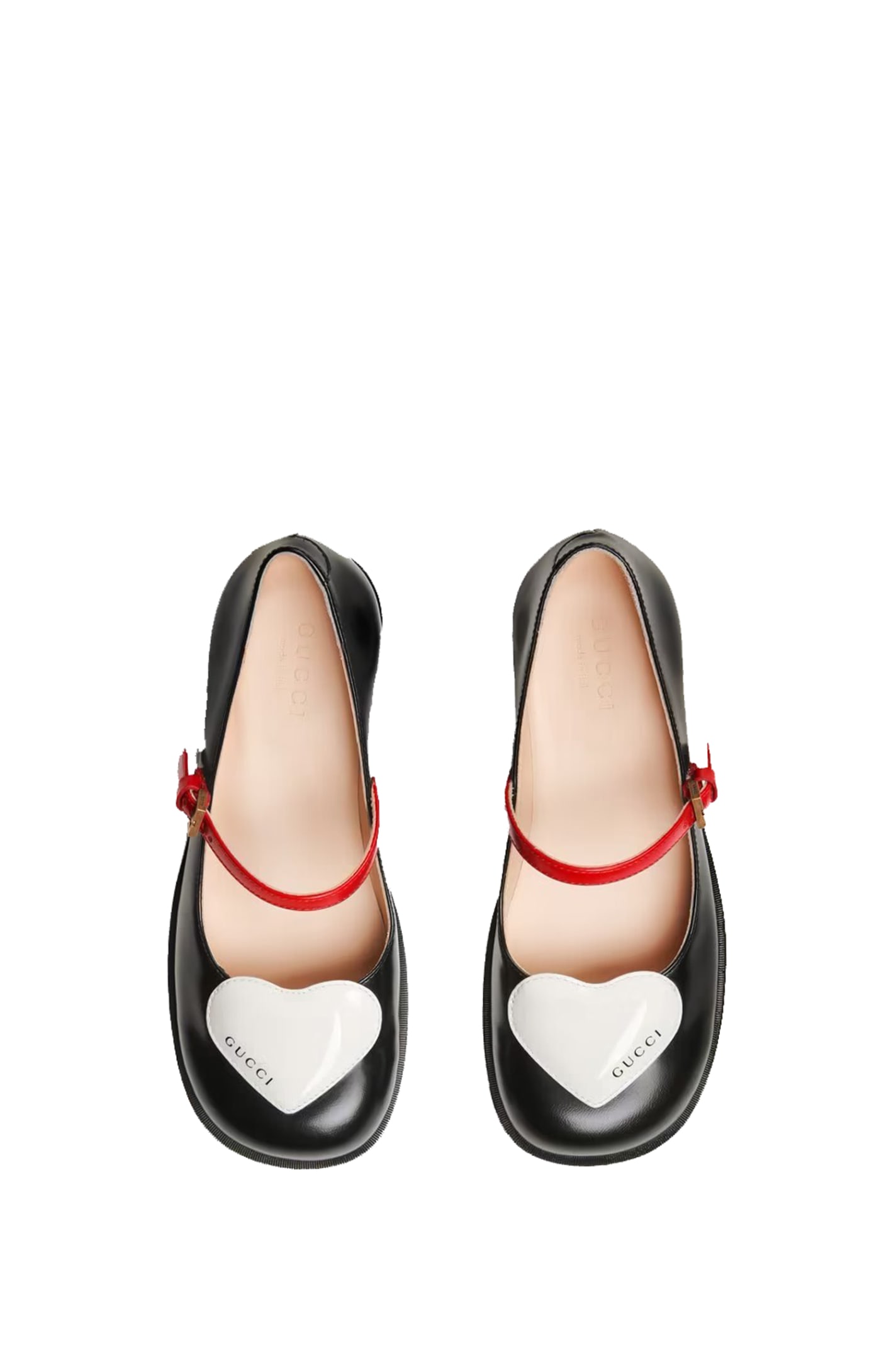 Shop Gucci Leather Ballet Flats In Back